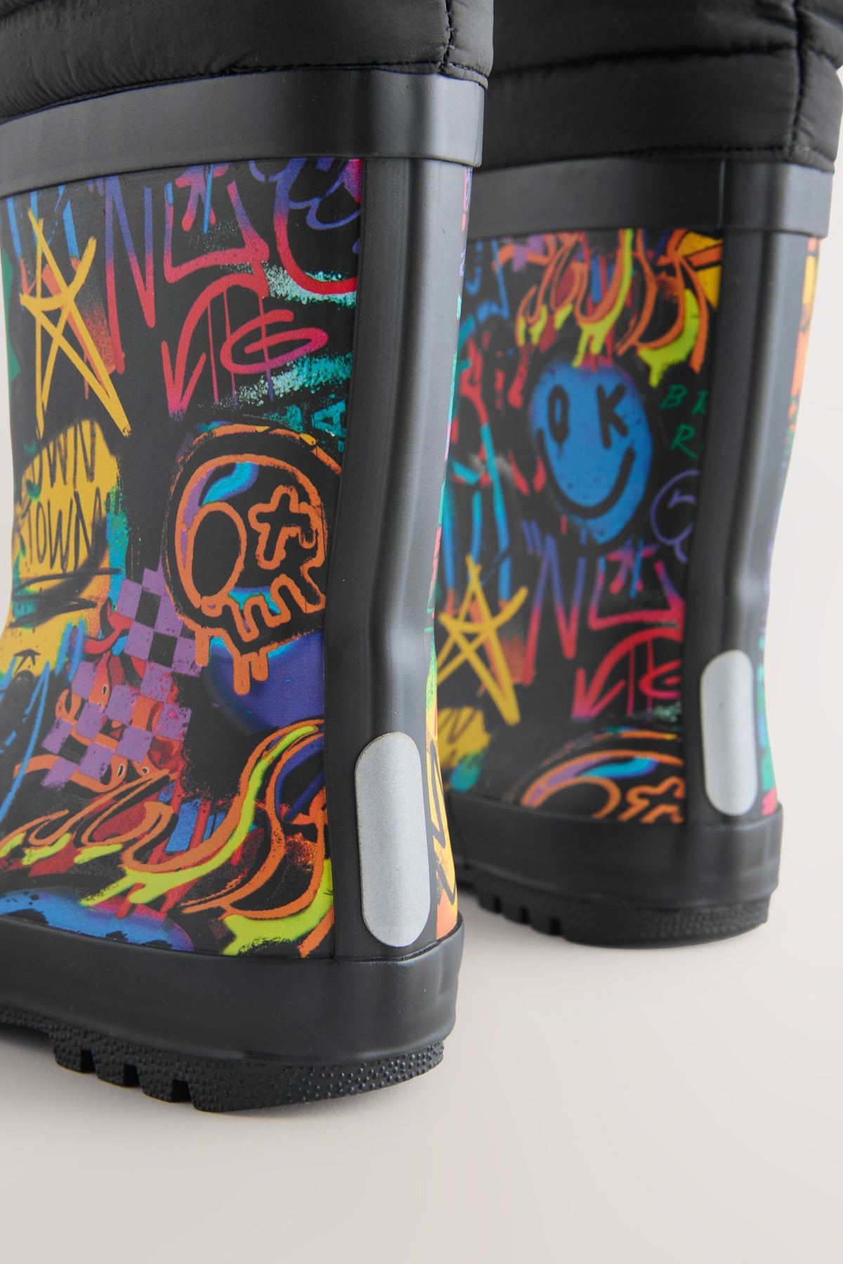 Cizme de cauciuc cu model graffiti și manșetă ajustabilă – multicolor, băieți, UE 25.5 - UE 41, NEXT - imagine 3