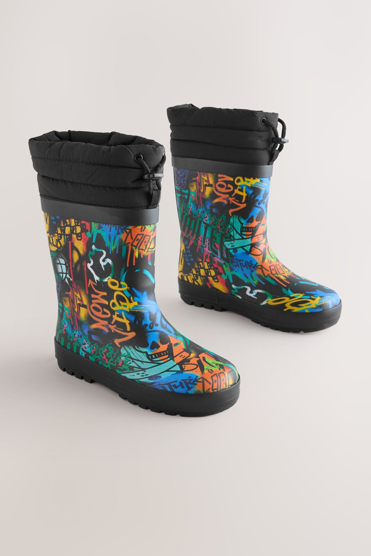 Cizme de cauciuc cu model graffiti și manșetă ajustabilă – multicolor, băieți, UE 25.5 - UE 41, NEXT - imagine 6