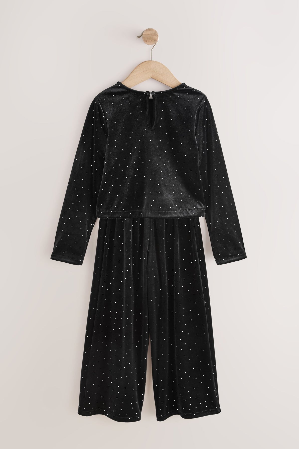 Set cu pantaloni din velur cu sclipici – negru, fete, 3 ani - 16 ani, NEXT - imagine 15