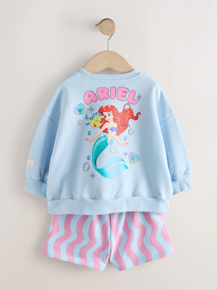 Set cu hanorac și pantaloni scurți Ariel - albastru