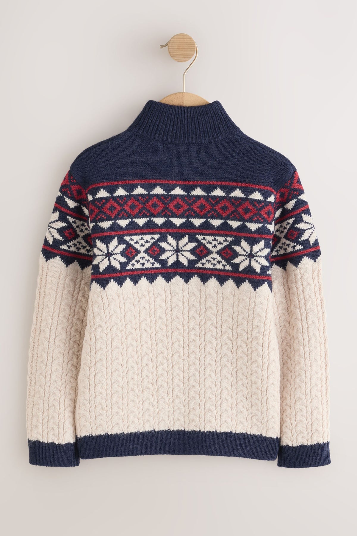 Pulover Fairisle cu Guler Multi Zip - Multi, Băieți, 3 ani - 16 ani, NEXT - imagine 2