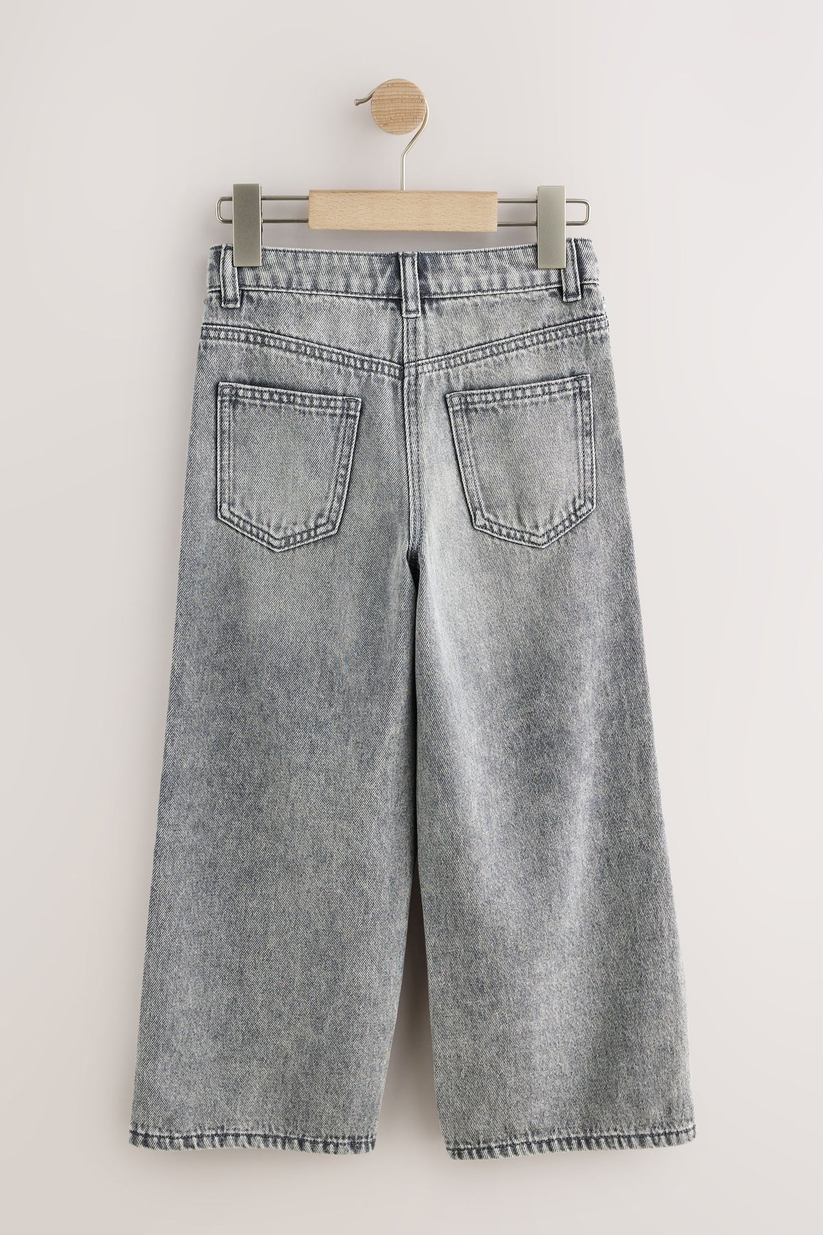 Jeans lățit cu bandă laterală din paiete gri/silver - denim albastru, fete, 3 ani - 16 ani, NEXT - imagine 6