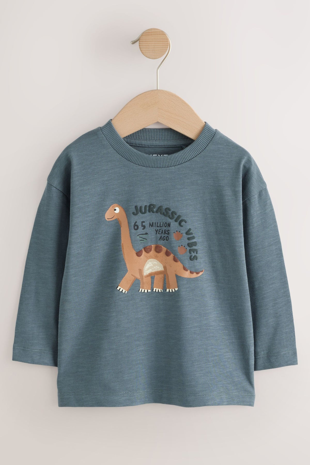 Tricou cu mânecă lungă și imprimeu dinozaur Jurassic Vibes – gri, băieți, 3-6 luni - 6-7 ani, NEXT - imagine 7