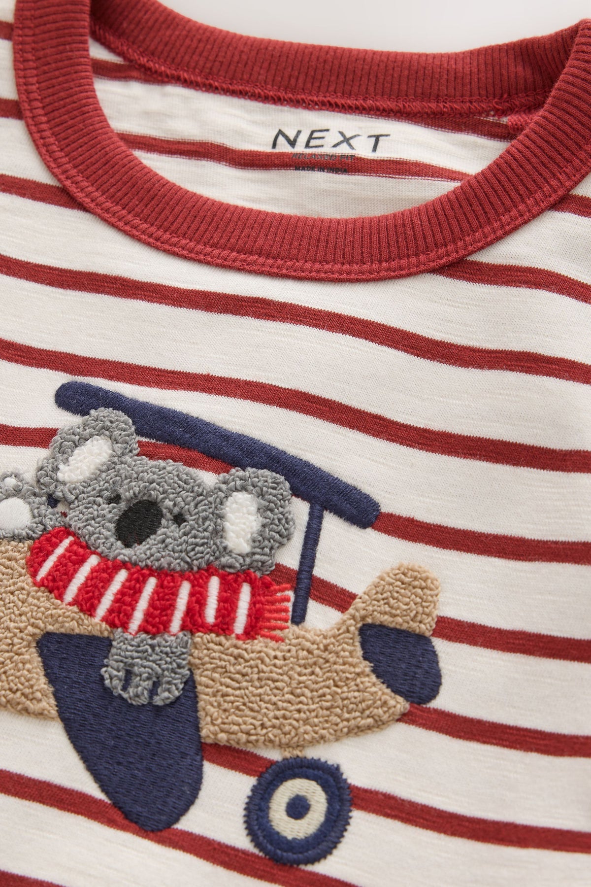 Tricou cu mânecă lungă și aplicație koala în avion – vișiniu/alb, băieți, 3-6 luni - 6-7 ani, NEXT - imagine 9