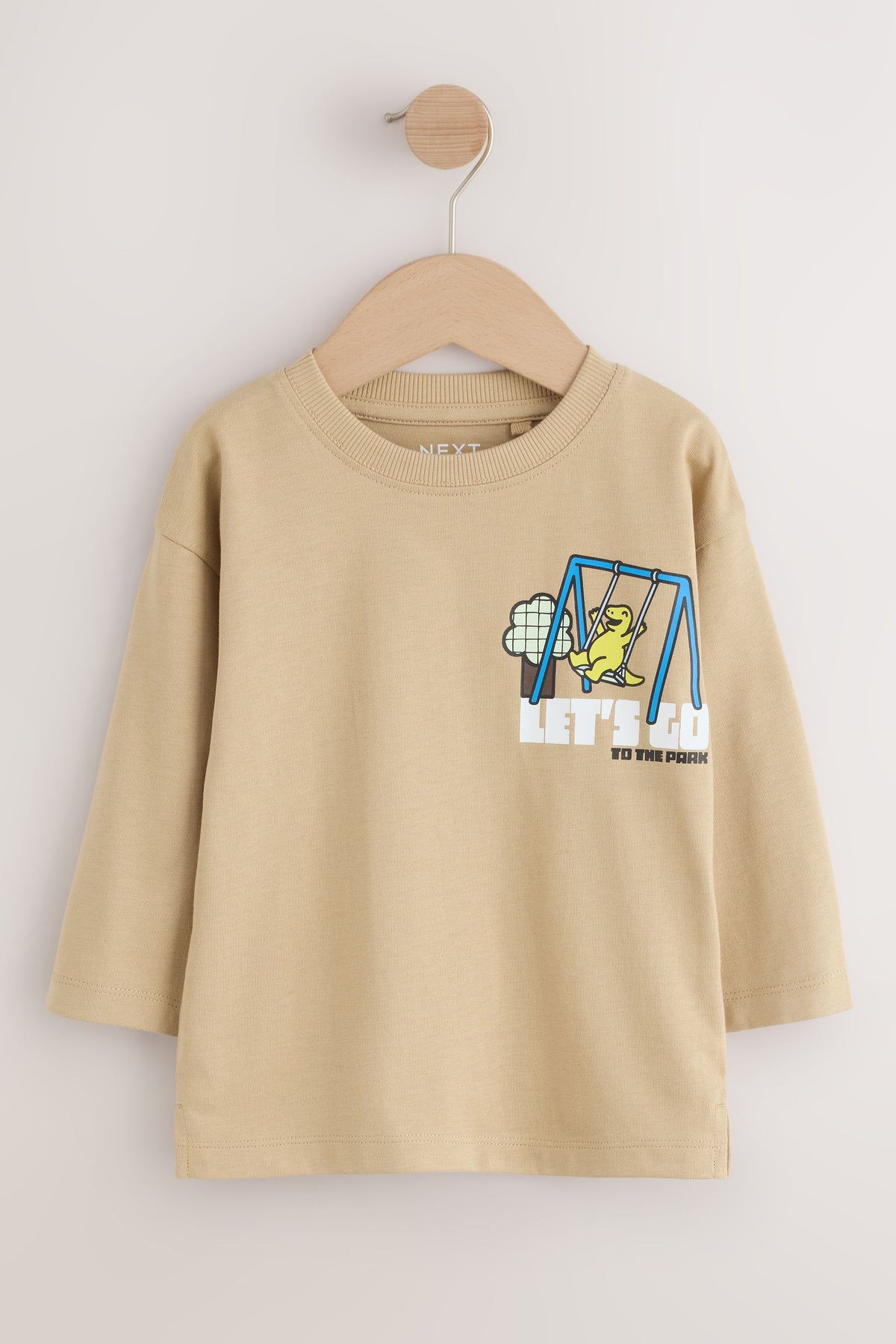 Tricou cu mânecă lungă și imprimeu dinozaur – maro, băieți, 3-6 luni - 6-7 ani, NEXT - imagine 5