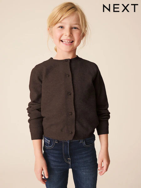 Cardigan tricotat – maro ciocolatiu, fete, 3 ani - 14 ani, NEXT