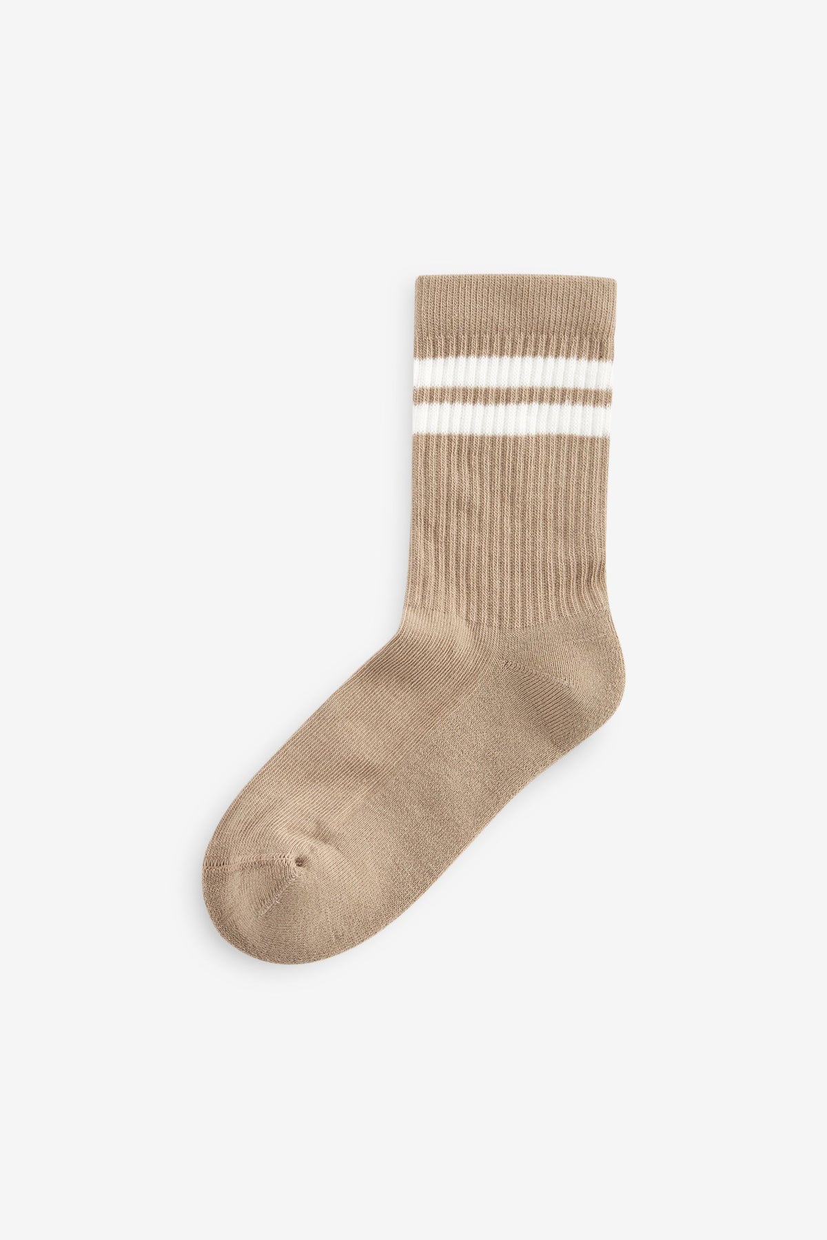 Set 5 șosete din tricot cu nervuri din bumbac, cu talpă amortizată – maro/neutru/alb/gri, băieți, NEXT - imagine 2