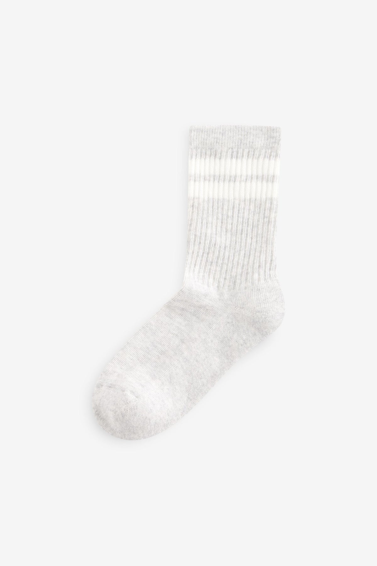 Set 5 șosete din tricot cu nervuri din bumbac, cu talpă amortizată – maro/neutru/alb/gri, băieți, NEXT - imagine 4