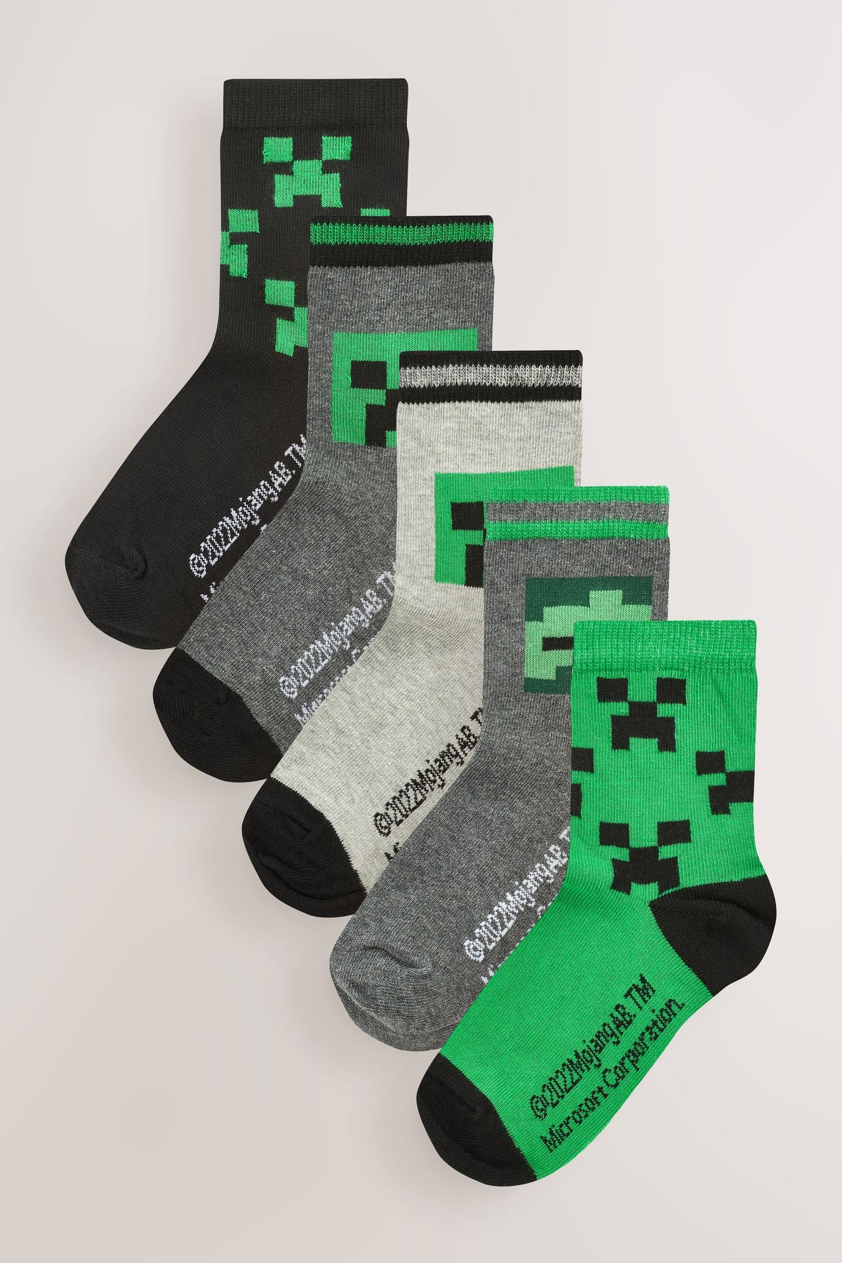 Set 5 șosete Minecraft Creeper, băieți, NEXT - imagine 13