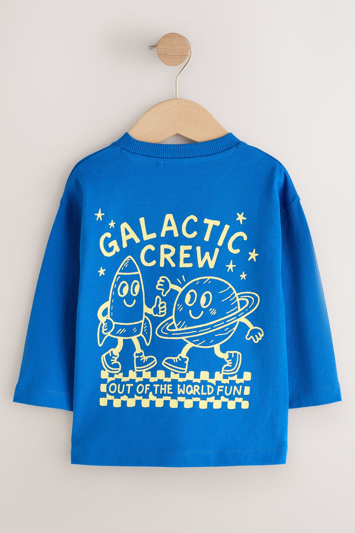 Tricou cu mânecă lungă Cobalt Blue Galactic Crew cu grafică pe spate - Albastru, Băieți, 3-6 luni - 6-7 ani, NEXT - imagine 2