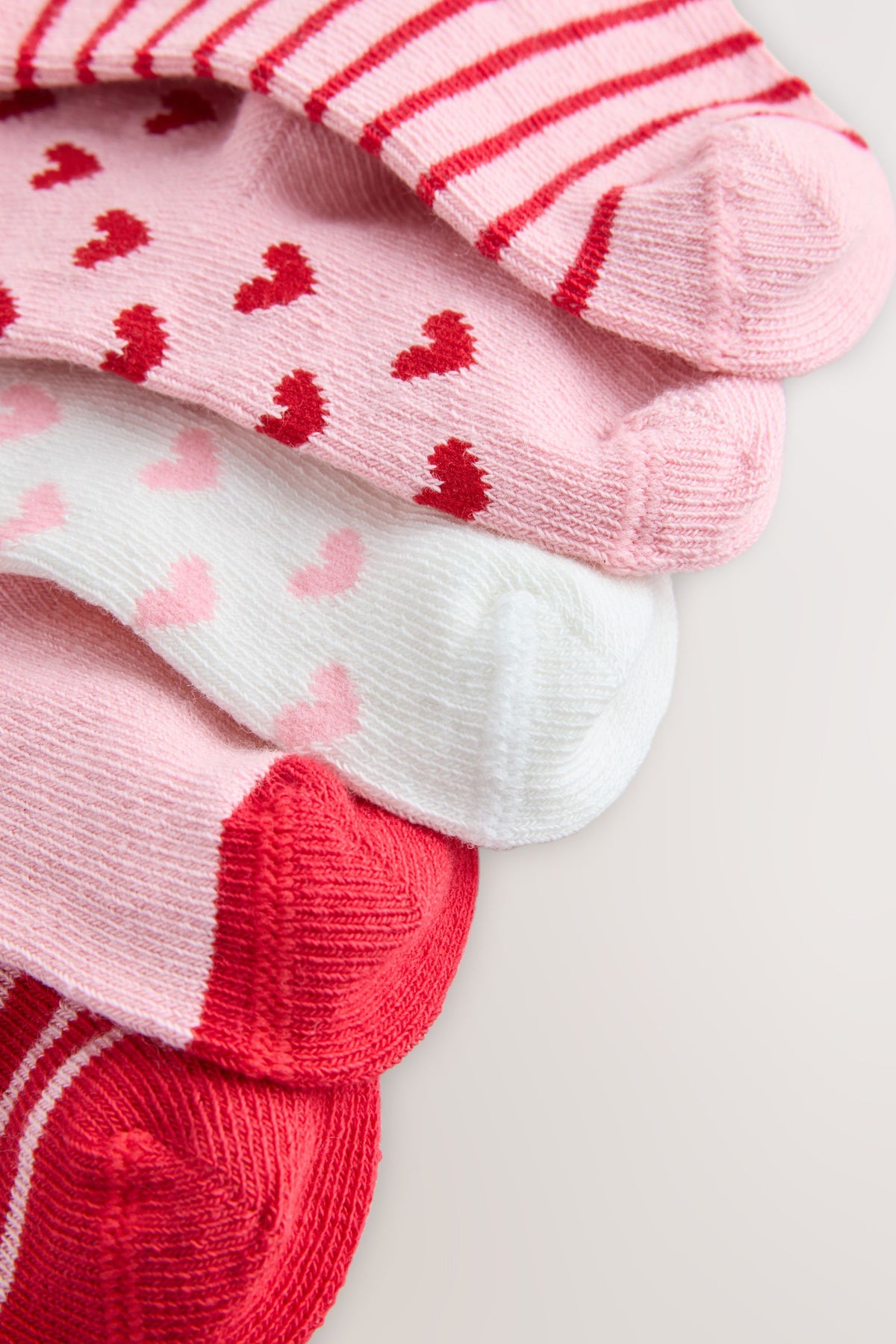 SOCK 5 ROȘU PINK HEAR - Multi, Nou-Născut, Prima Mărime - 1-2 ani, NEXT - imagine 9