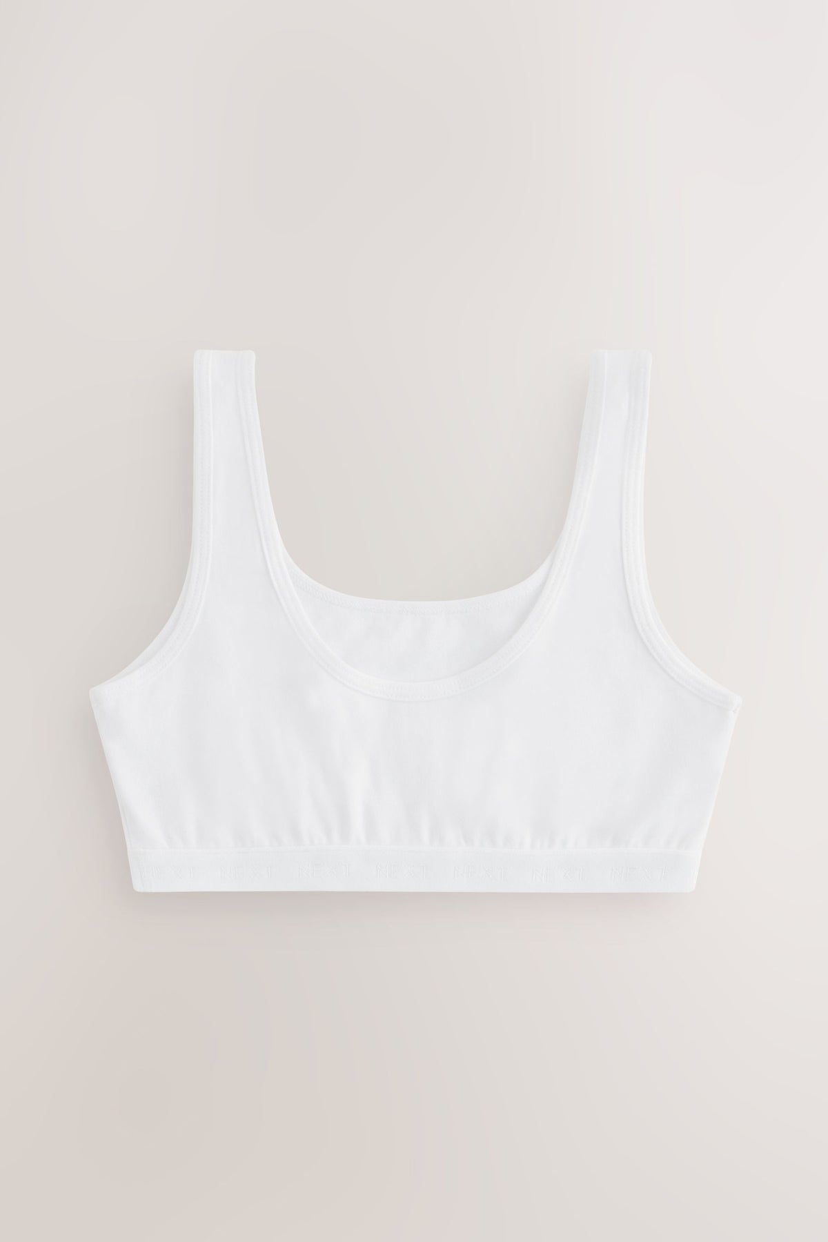 Set 3 crop topuri cu decolteu scoop – albe, fete, 5-6 ani - 15-16 ani, NEXT