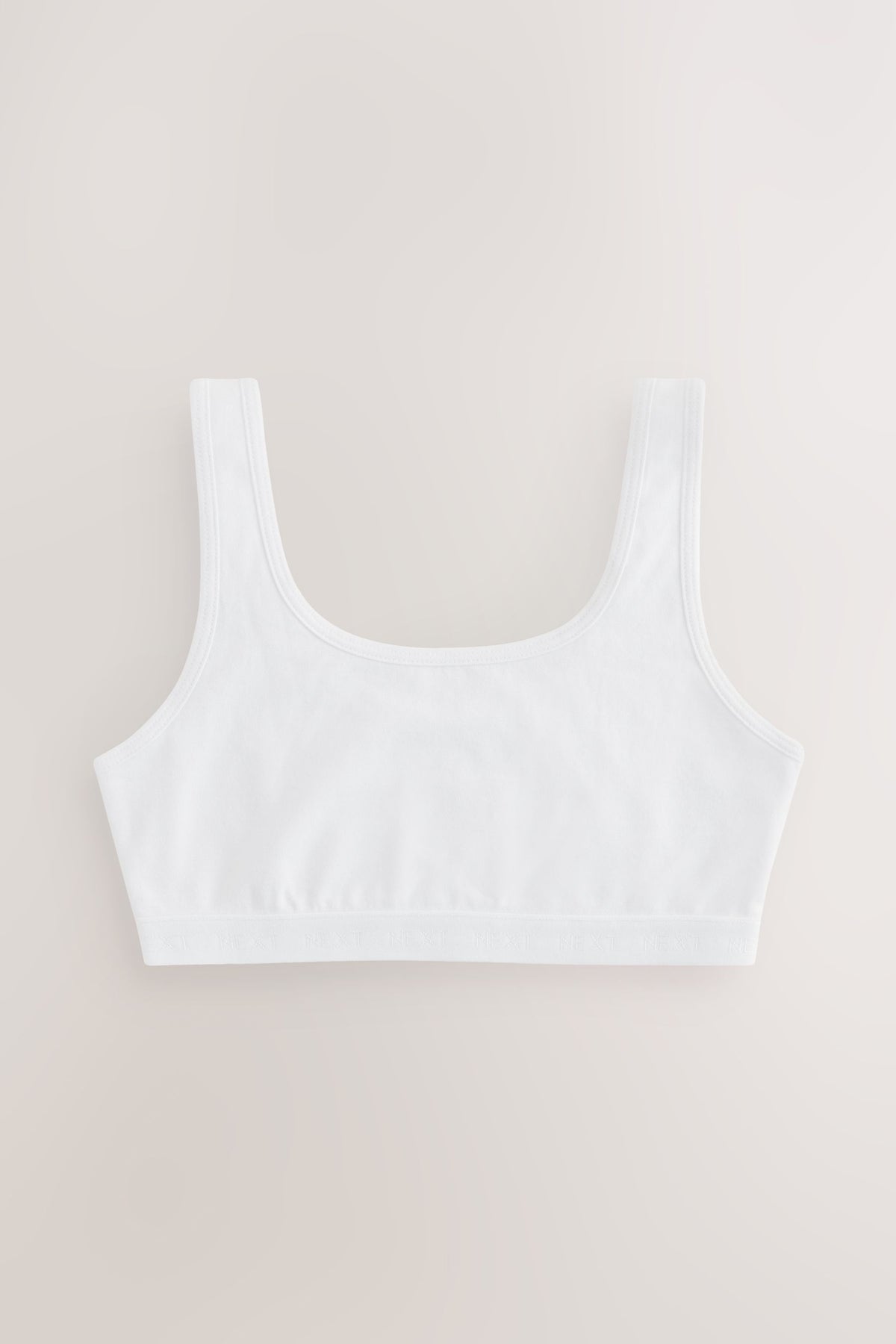 Set 3 crop topuri cu decolteu scoop – albe, fete, 5-6 ani - 15-16 ani, NEXT