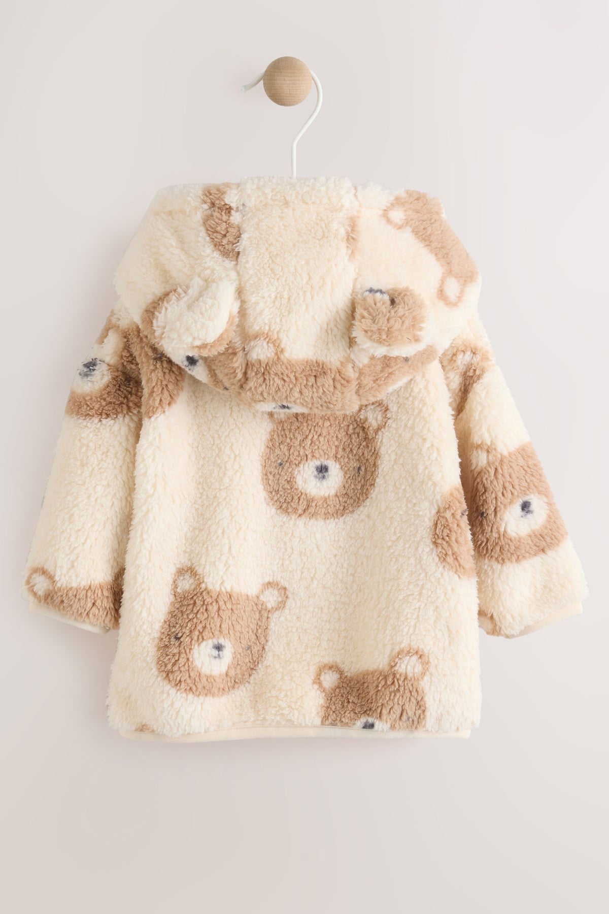 Jachetă cu fermoar din fleece, cu urs – natural, bebeluși, NEXT - imagine 2