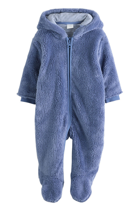 Combinezon fleece pentru bebeluși – bleumarin, NEXT
