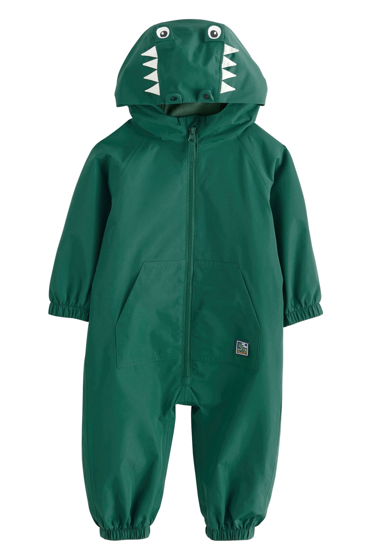 Combinezon waterproof Pumpkin Puddlesuit, căptușit cu fleece, cu crocodil – verde, băieți, 3-6 luni - 6-7 ani, NEXT