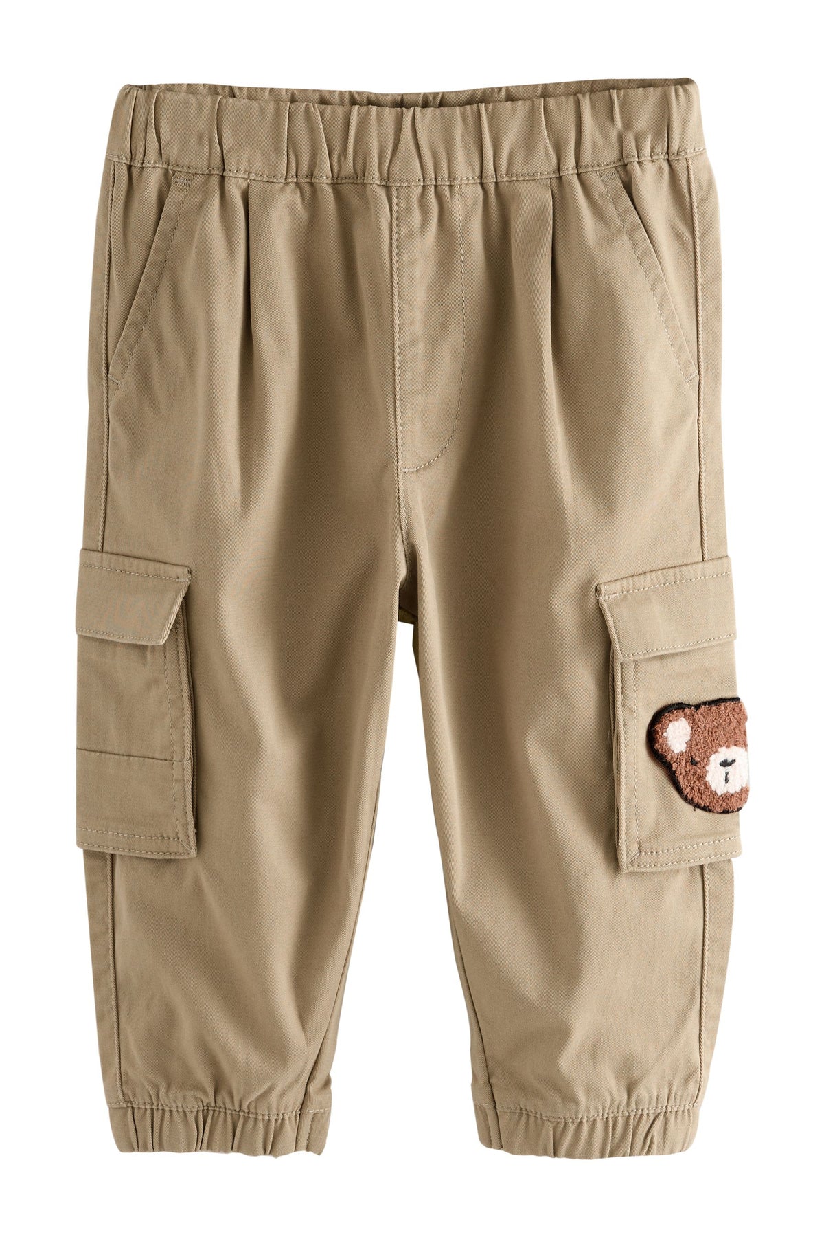 Pantaloni cargo Bear – maro tan, băieți, 3-6 luni - 6-7 ani, NEXT