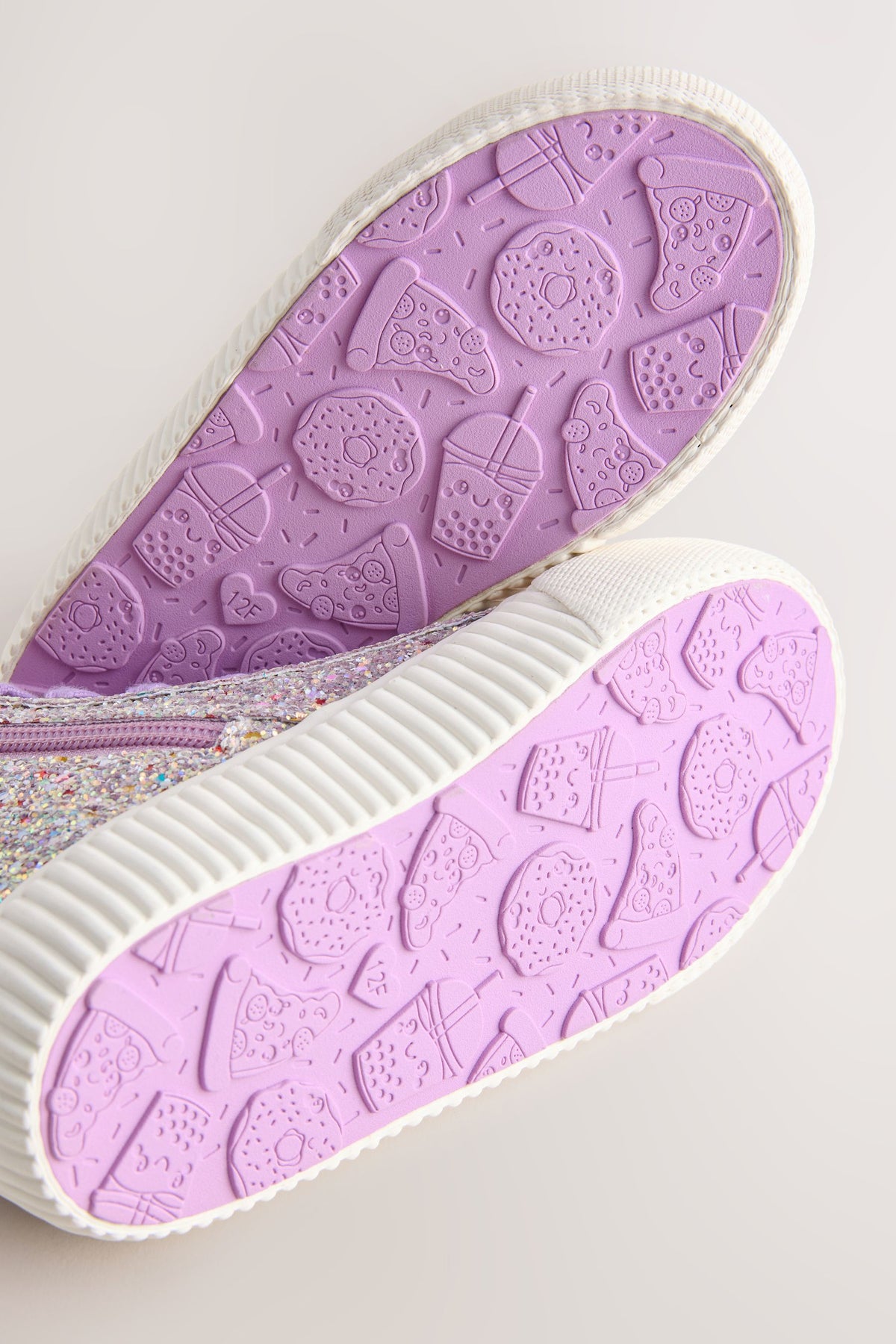 Sneakers high-top cu șiret – multi glitter, fete, NEXT - imagine 3