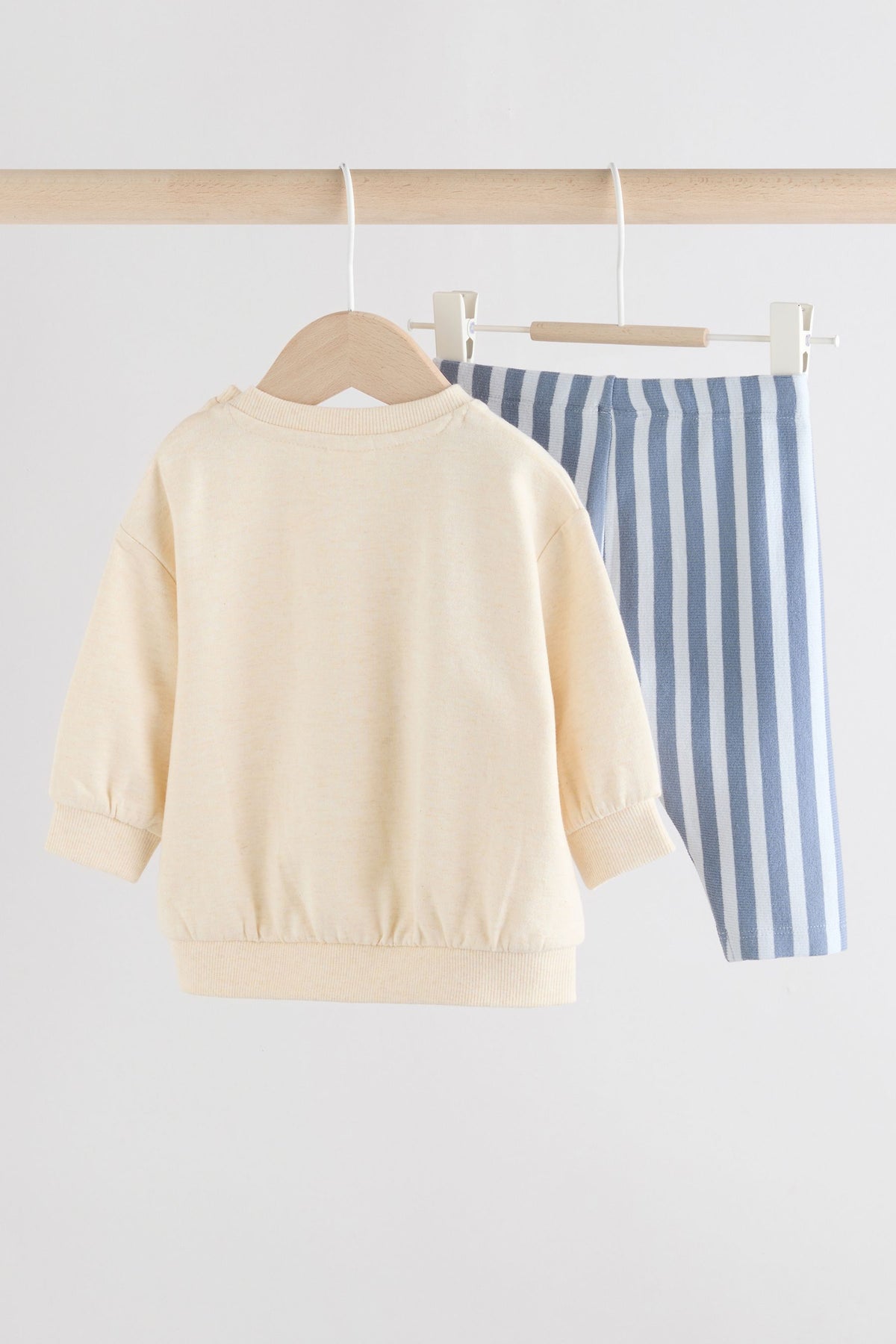 Set pentru bebeluși cu sweatshirt și leggings – albastru, NEXT - imagine 14