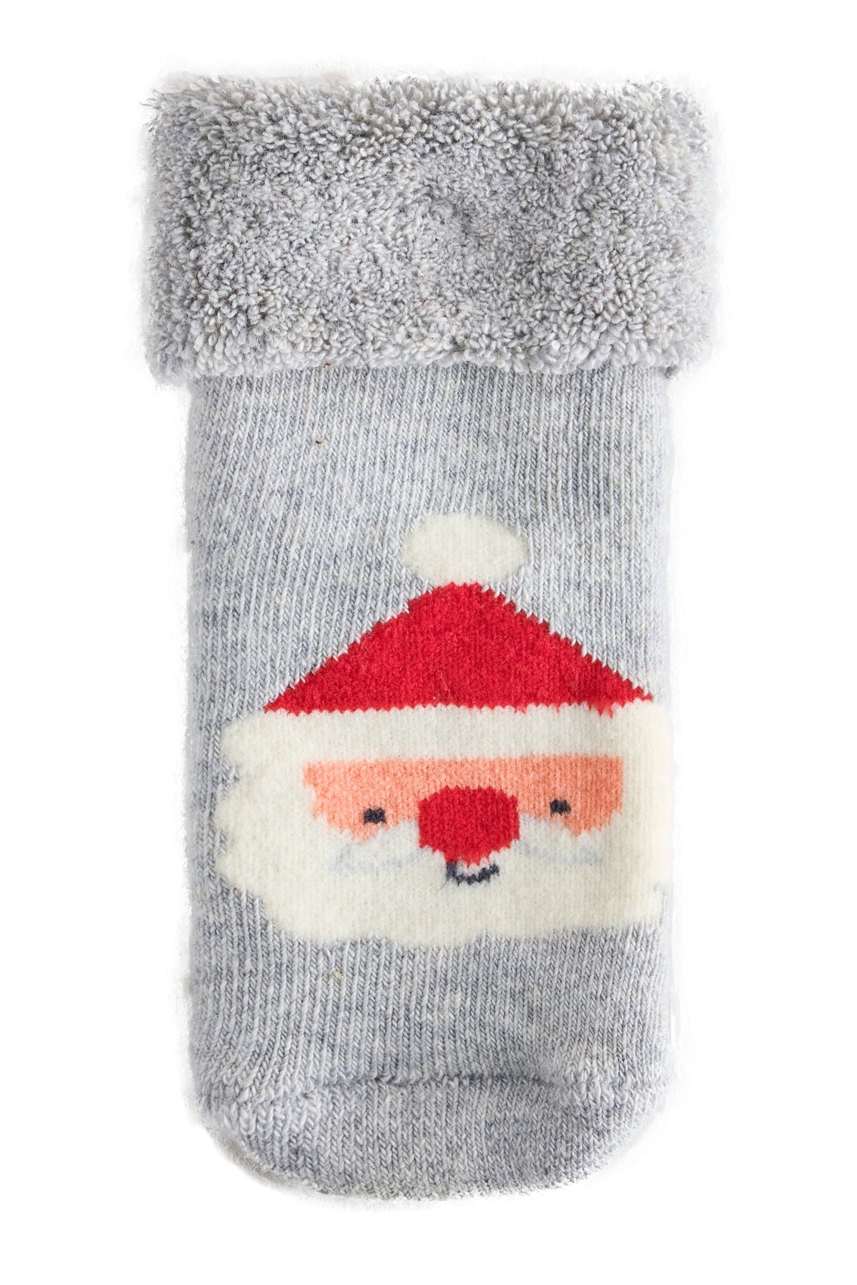 Red Christmas Roll Top Baby Socks 5 Pack - Red, Newborn, First Size - 1-2 Yrs, NEXT - imagine 5