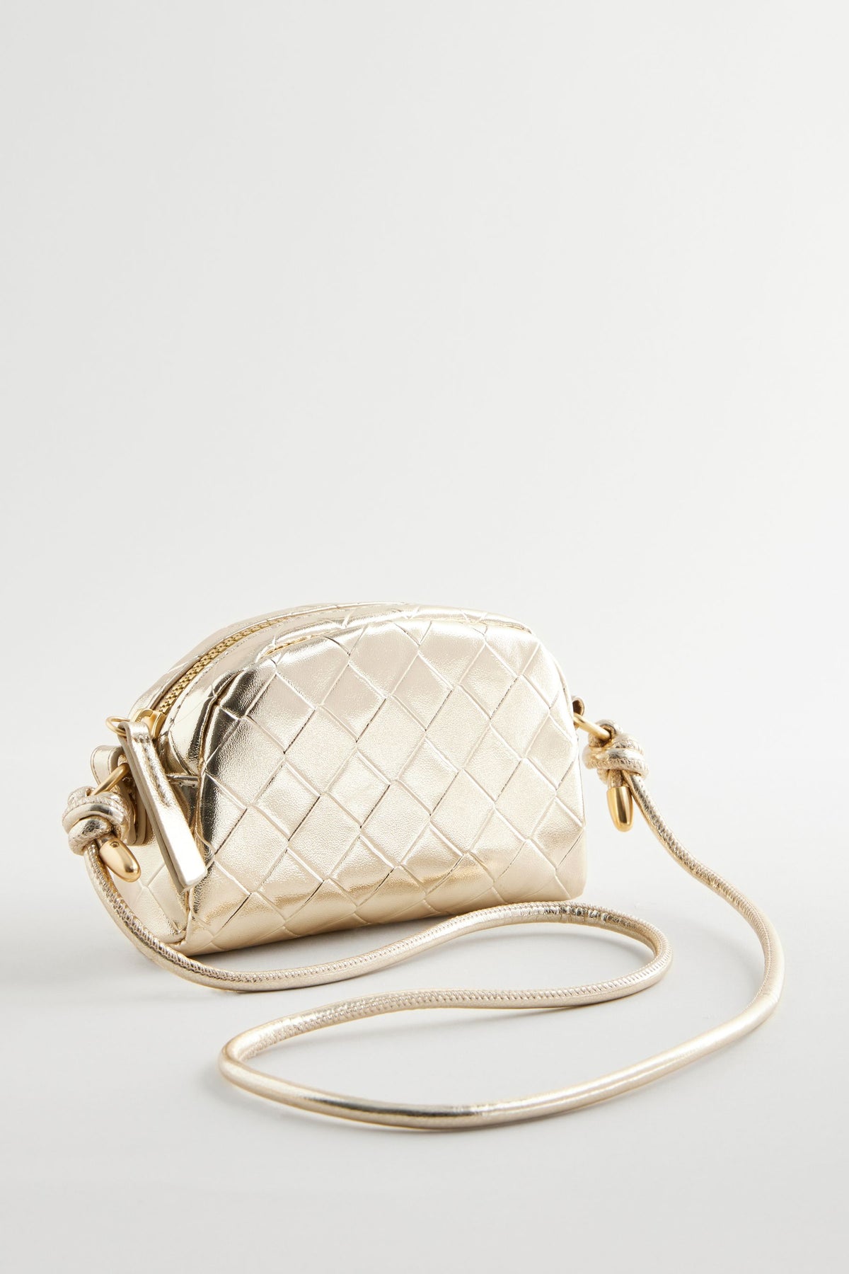 Geantă cross-body metalizată – aurie, fete, NEXT - imagine 13