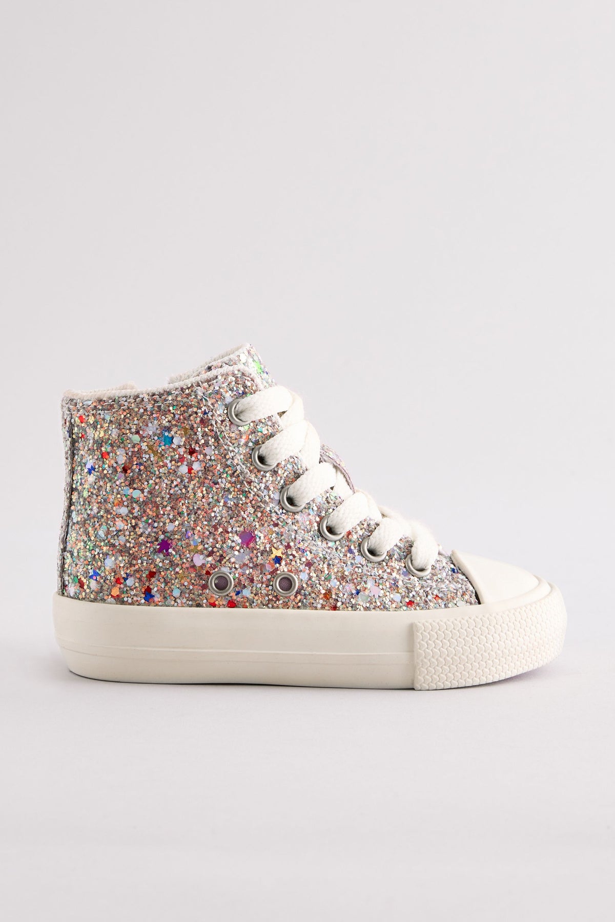 Tenoși înalți cu sclipici, calapod standard (F) – multicolor, fete, 19 EU - 30.5 EU, NEXT - imagine 2