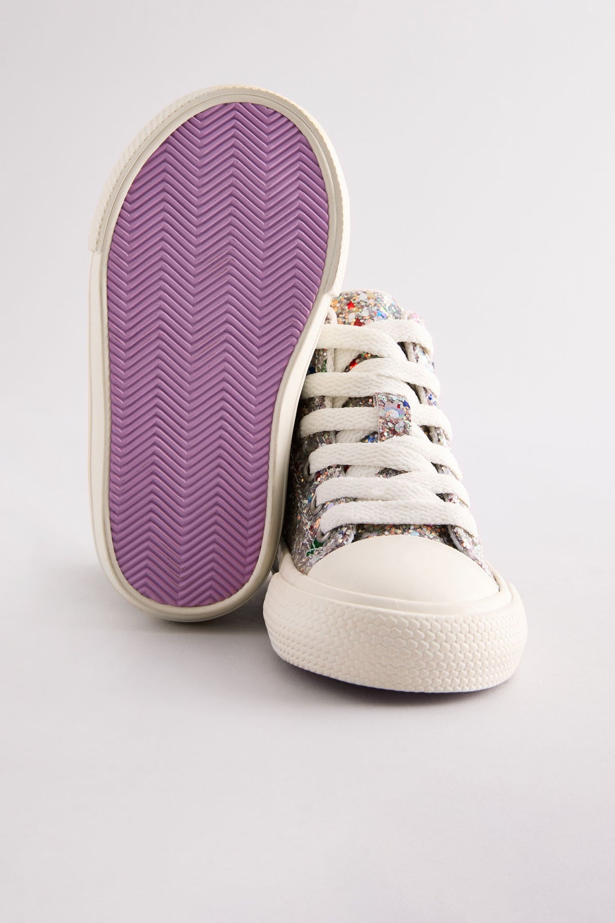 Tenoși înalți cu sclipici, calapod standard (F) – multicolor, fete, 19 EU - 30.5 EU, NEXT - imagine 5