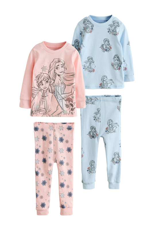 Set 2 pijamale Snuggle Disney Frozen – roz/albastru, fete, 9-12 luni - 9-10 ani, NEXT
