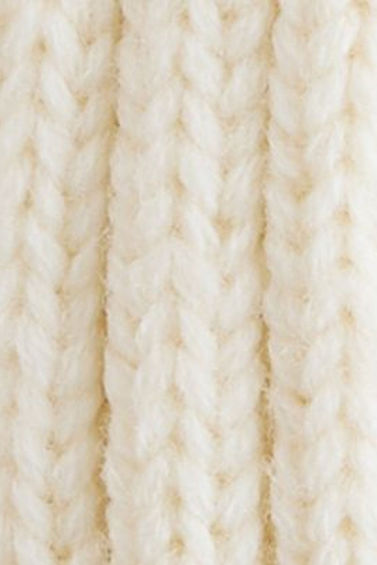 Căciulă beanie din tricot cu nervuri cu pompon – albă, fete, 3-9 luni - 14-16 ani, NEXT