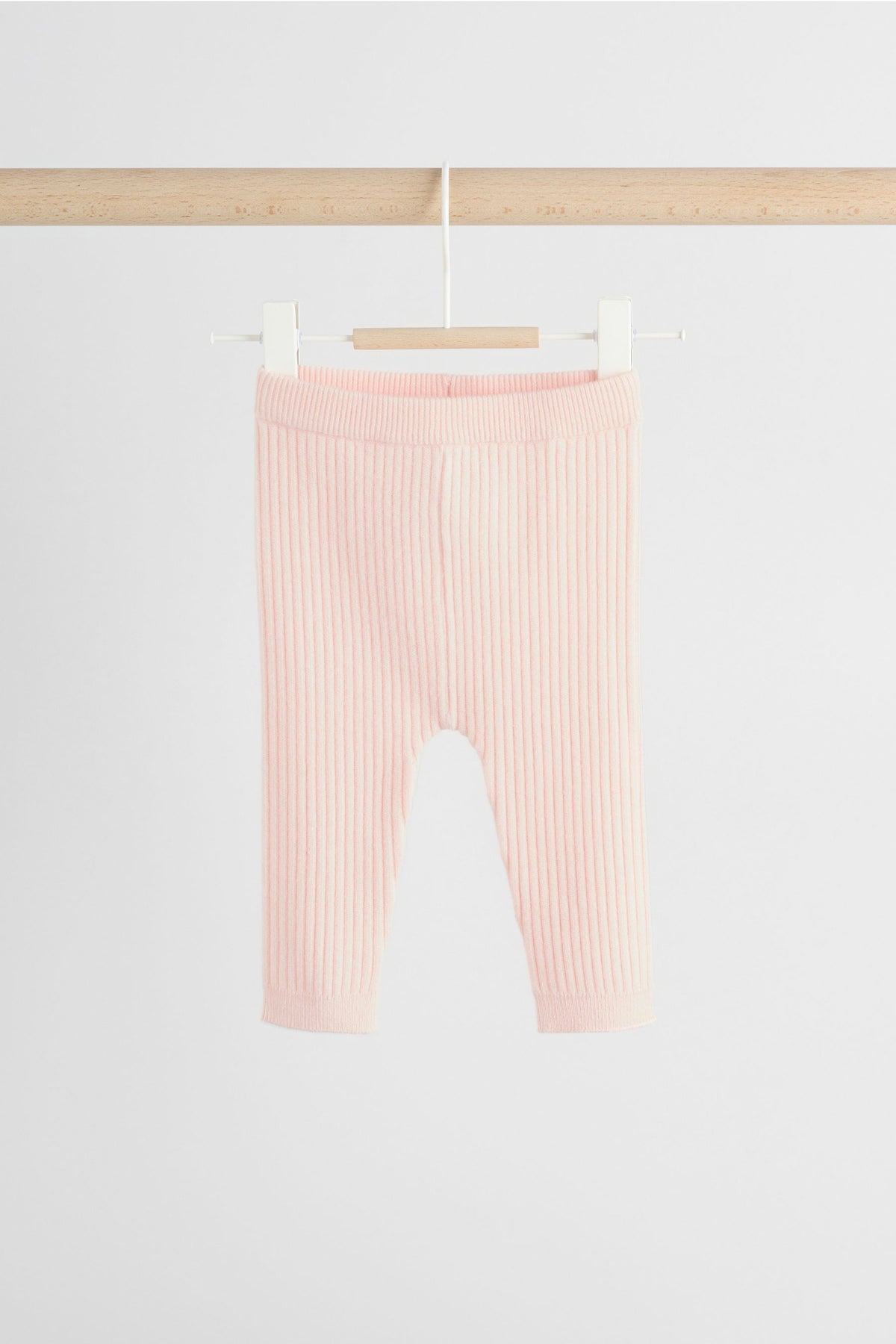 Set 2 piese pentru bebeluși cu pulover tricotat și leggings – roz deschis, NEXT