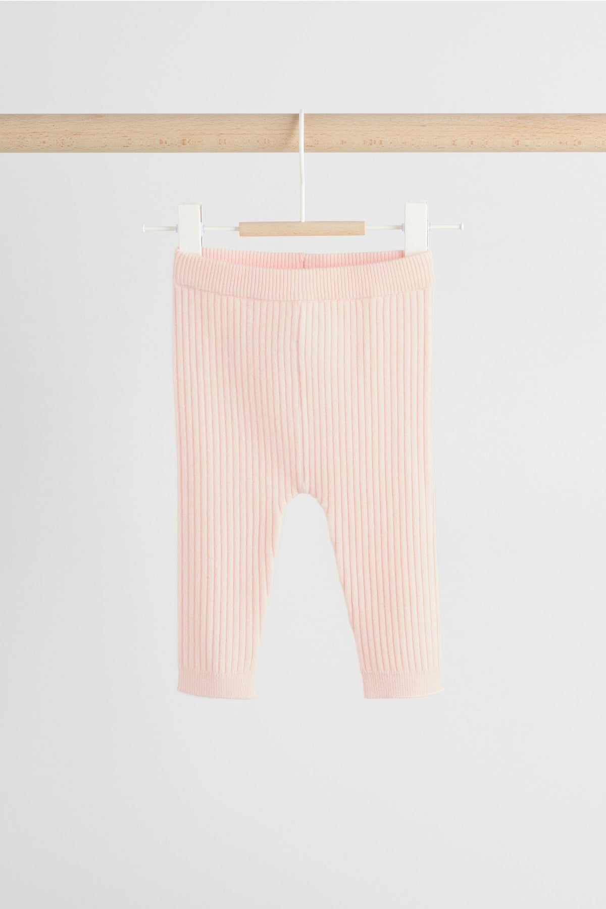 Set 2 piese pentru bebeluși cu pulover tricotat și leggings – roz deschis, NEXT