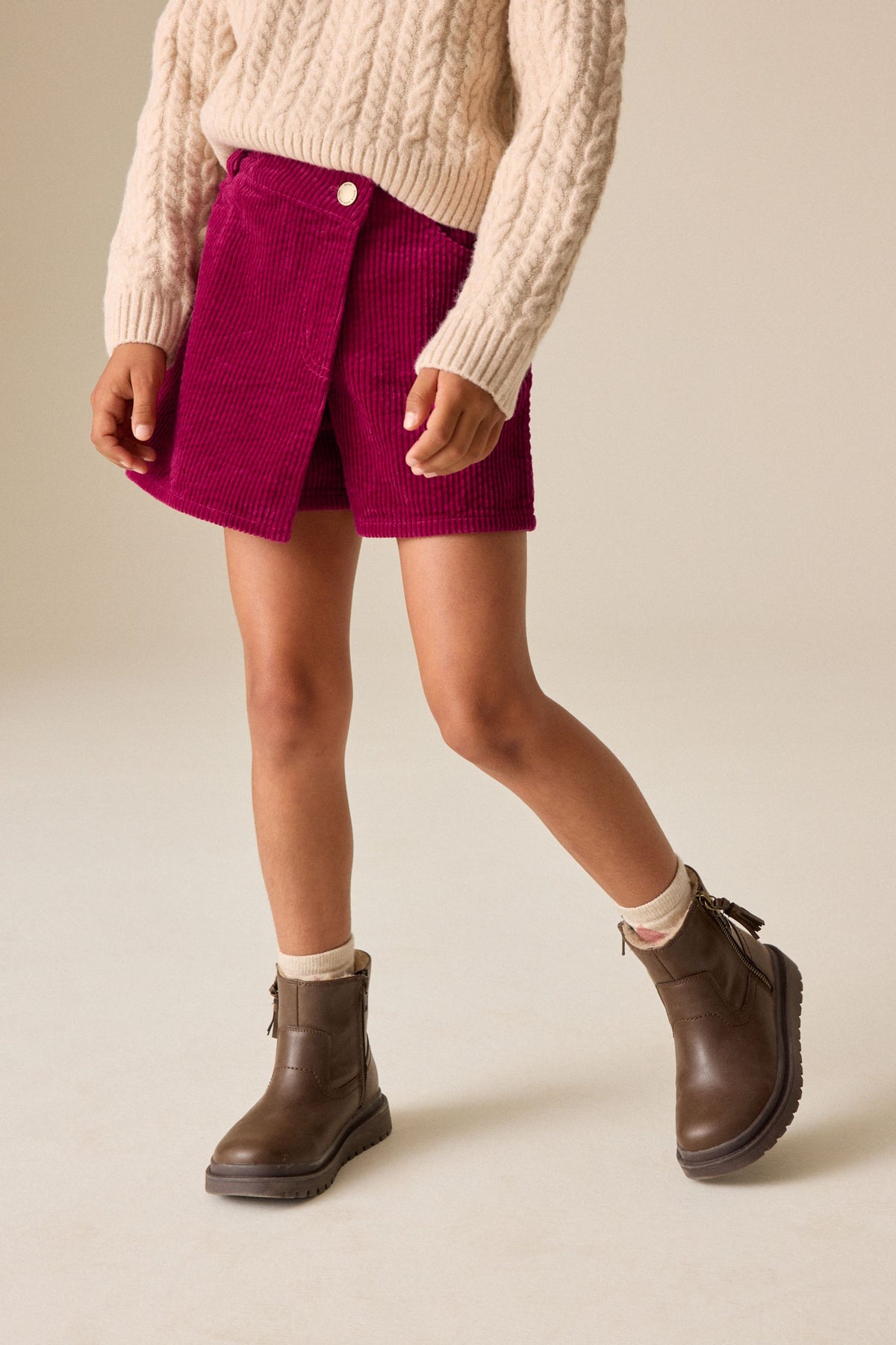 CORD WRAP SKORT RED - Roșu, Fete, 3 ani - 16 ani, NEXT
