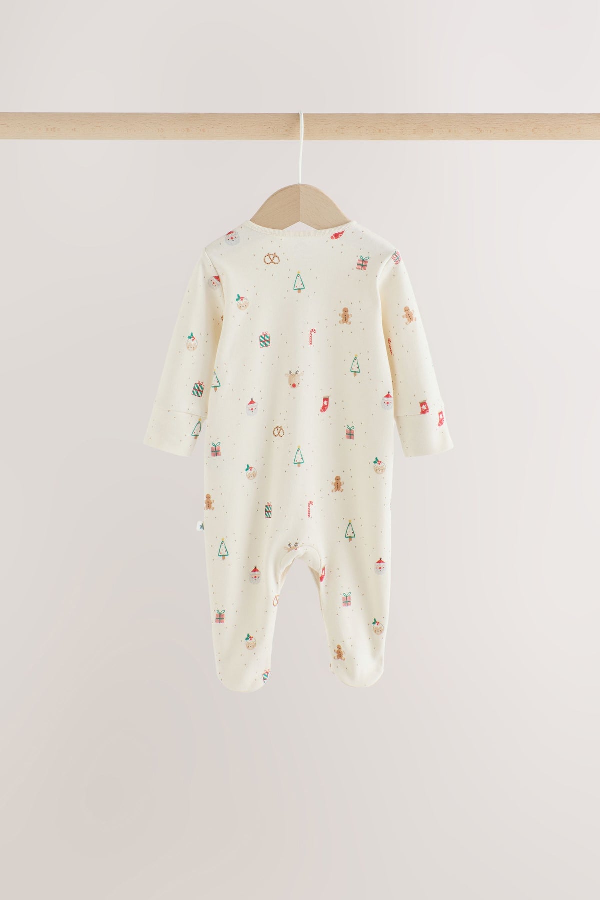 Set cadou cu salopetă de dormit, body, bavetă și căciuliță – alb, nou-născuți, prematuri - 6-9 luni, NEXT - imagine 16