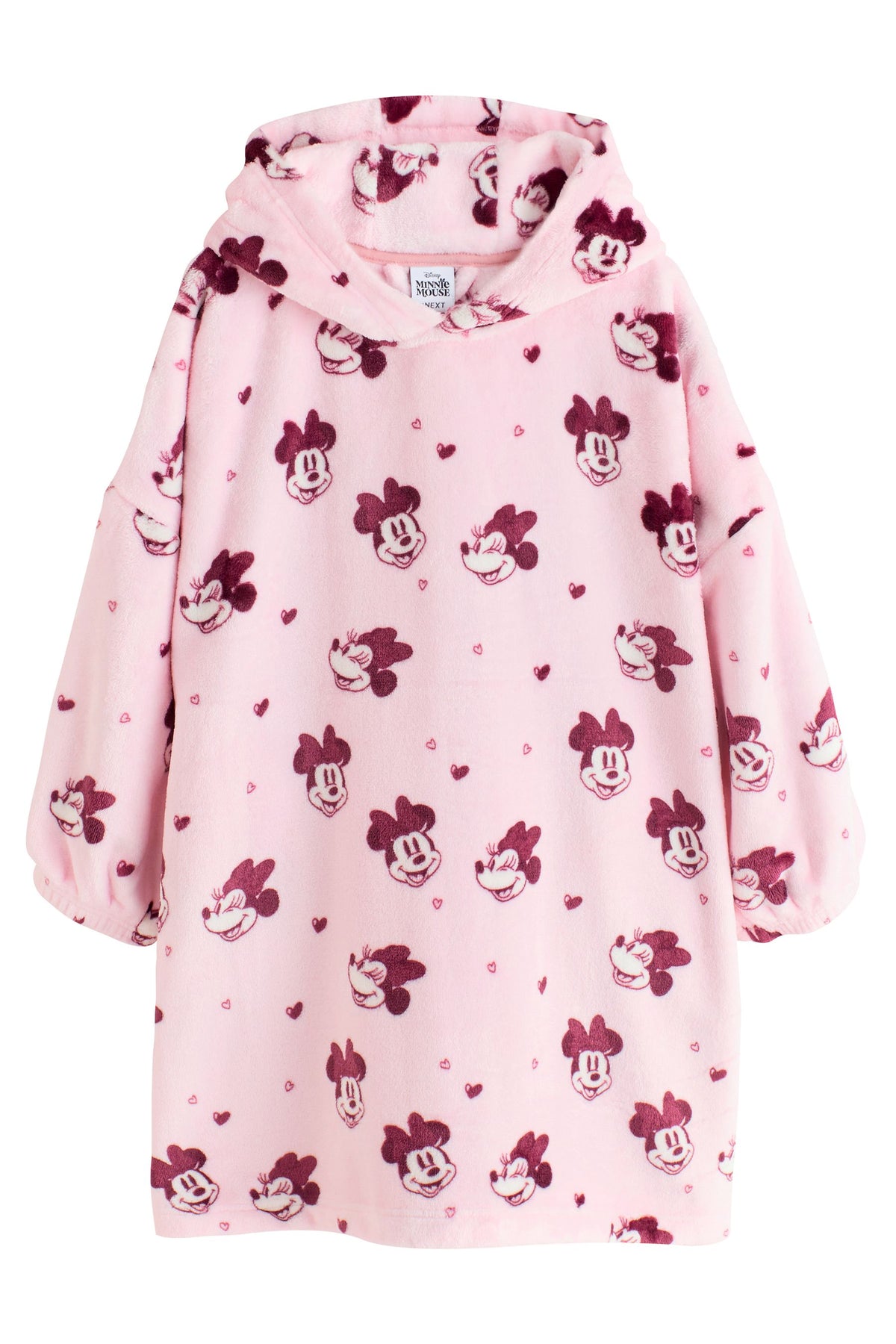 Pătură din fleece cu glugă Minnie Mouse – roz/roșu, fete, 3-4 ani - 14-16 ani, NEXT