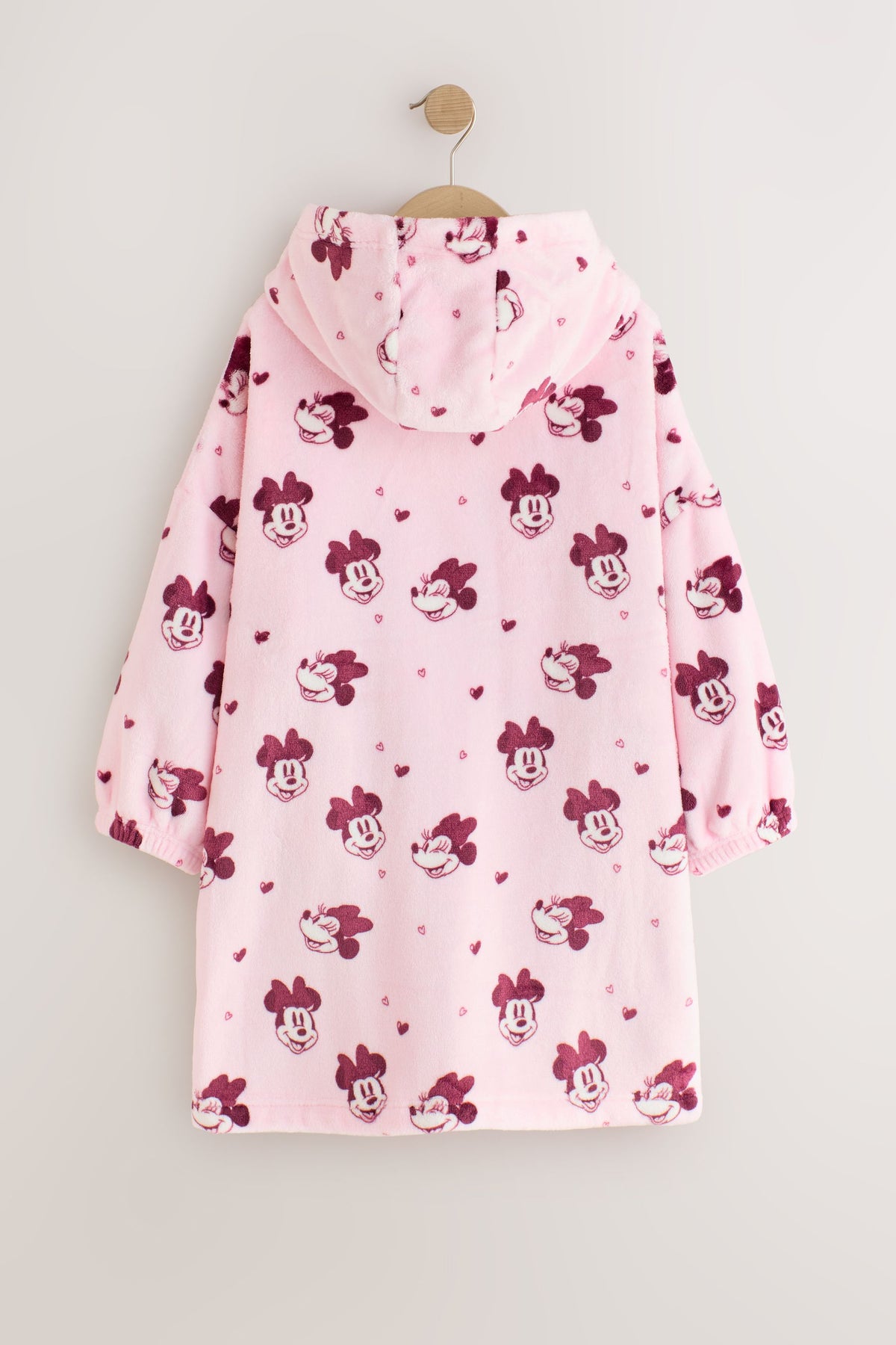 Pătură din fleece cu glugă Minnie Mouse – roz/roșu, fete, 3-4 ani - 14-16 ani, NEXT - imagine 2