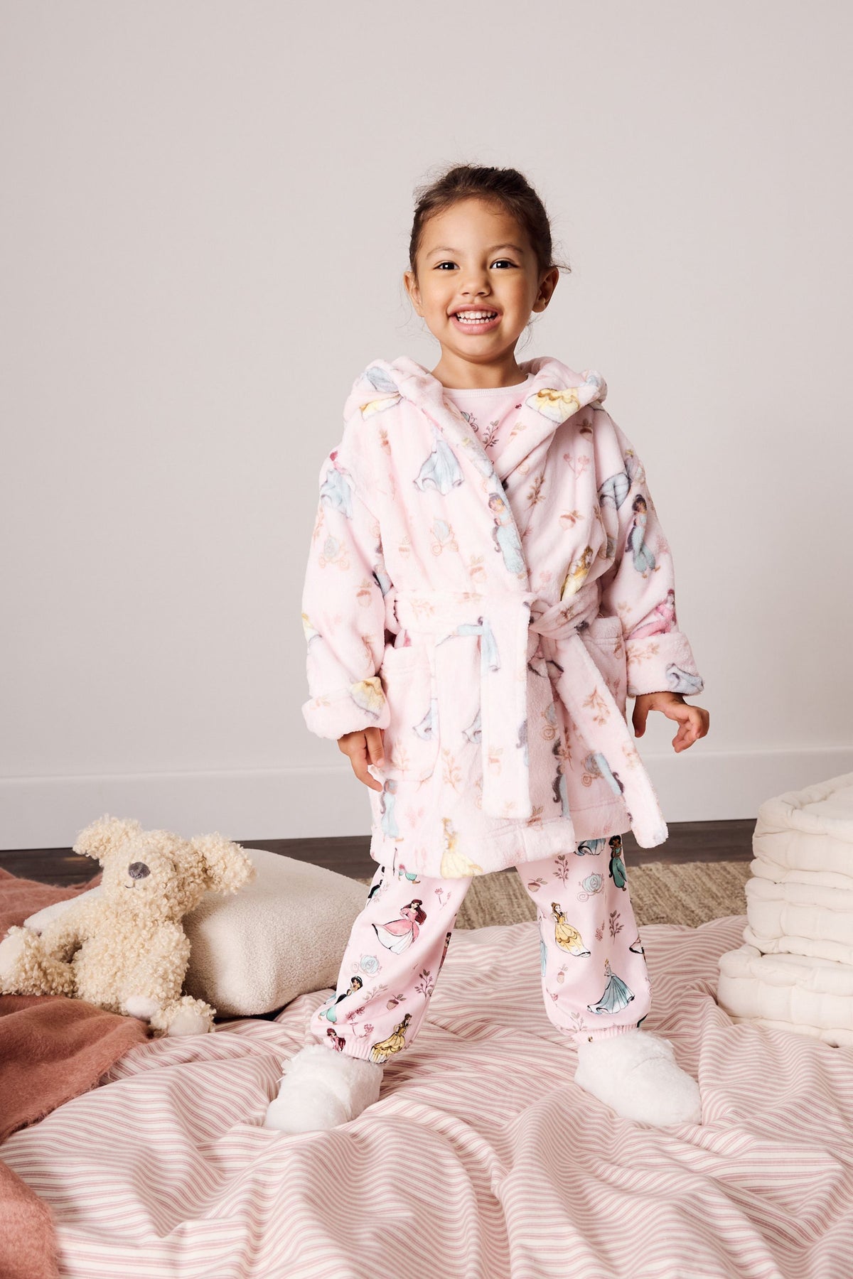 Halat din fleece Disney Princess – roz, fete, 9-12 luni - 9-10 ani, NEXT - imagine 6