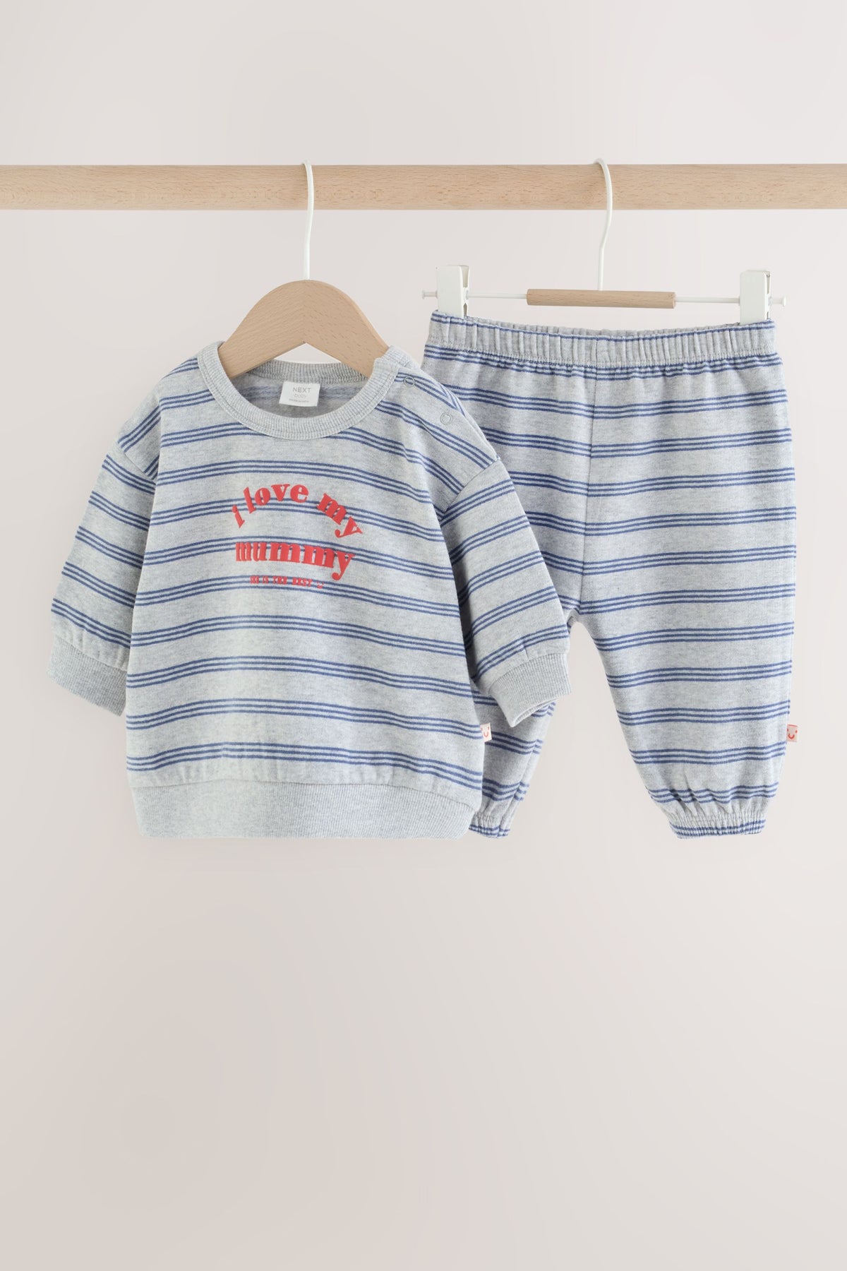 Set trening I Love My Mummy pentru bebeluși – gri, nou-născuți, până la 1 lună - 1,5-2 ani, NEXT - imagine 7