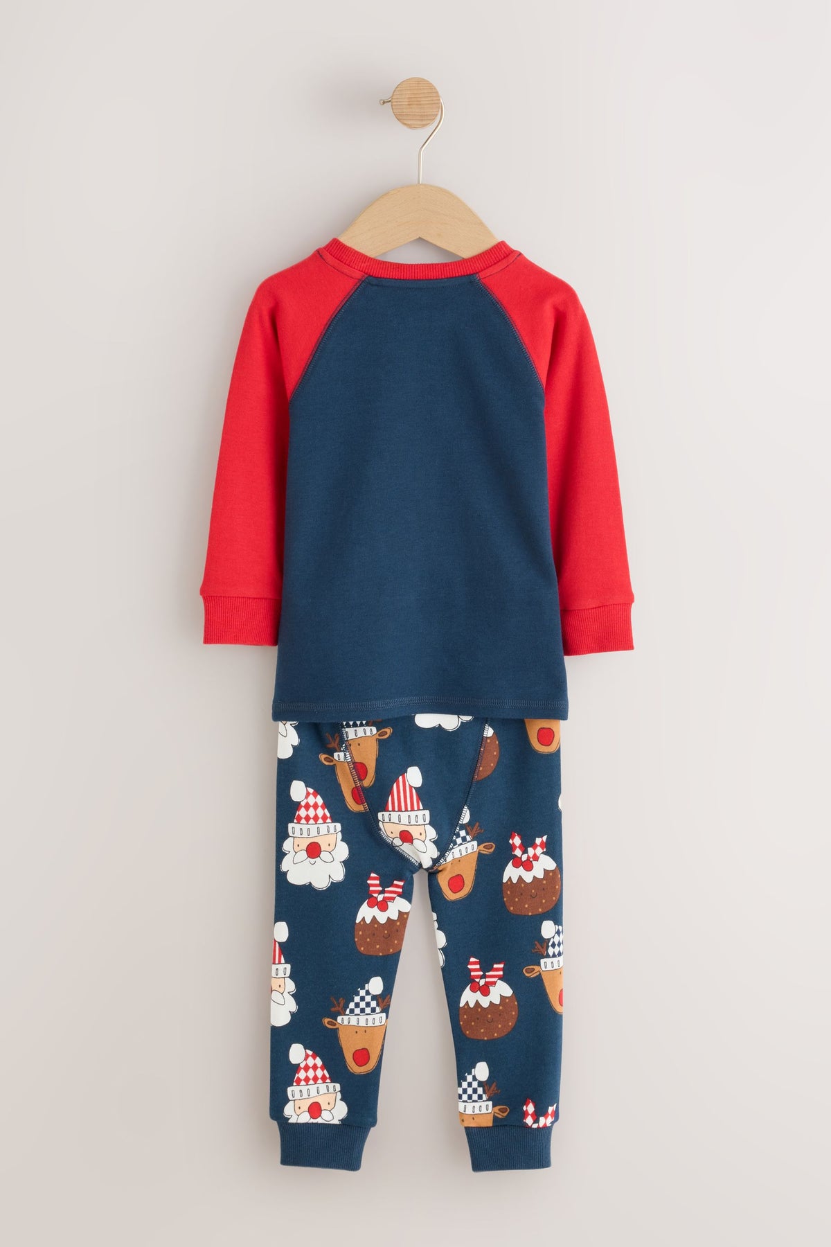 Pijama de Crăciun cu Moș Crăciun – bleumarin/roșu, băieți, 9-12 luni - 11-12 ani, NEXT - imagine 4