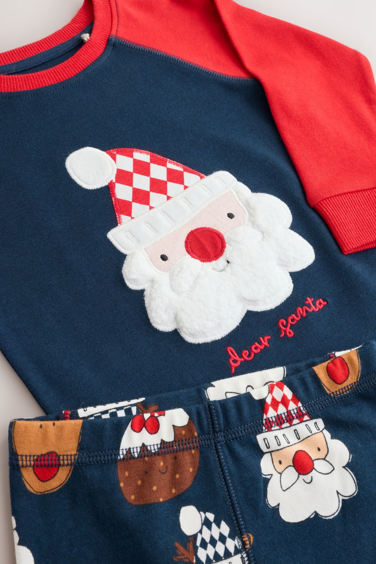 Pijama de Crăciun cu Moș Crăciun – bleumarin/roșu, băieți, 9-12 luni - 11-12 ani, NEXT - imagine 5