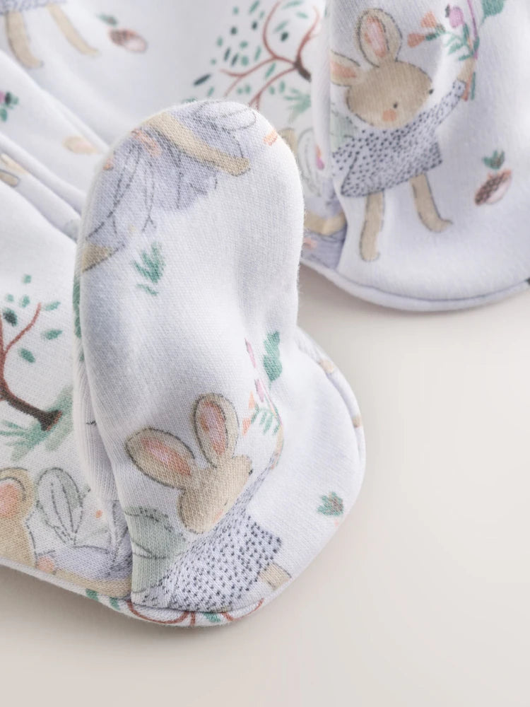 Salopetă de dormit pentru bebeluși căptușită cu fleece, cu șoricei zâne și fermoar dublu sens – multicolor, bebeluși, nou-născut - 2-3 ani, NEXT - imagine 6