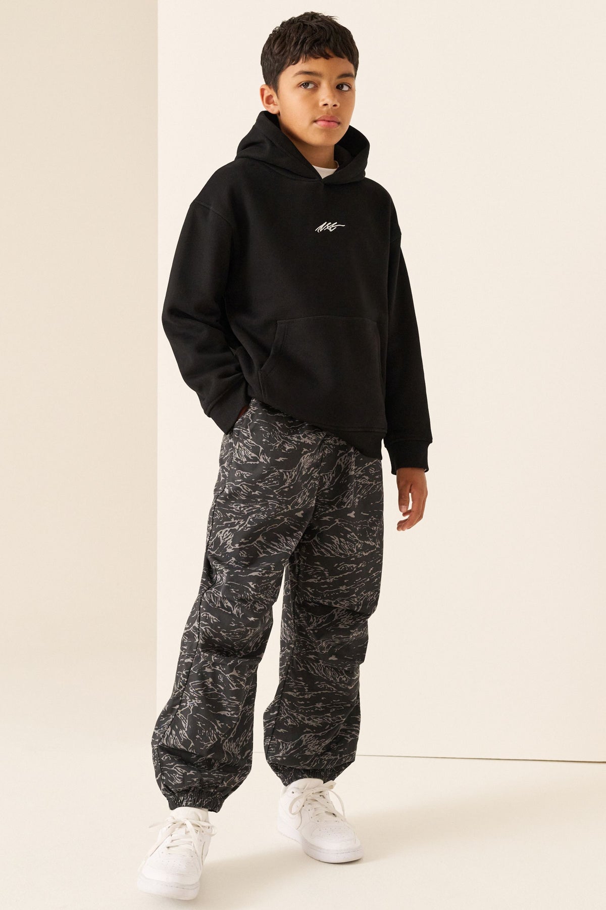 Pantaloni Parachute Superwide Camuflaj - Camuflaj, Băieți, 3 ani - 16 ani, NEXT - imagine 3