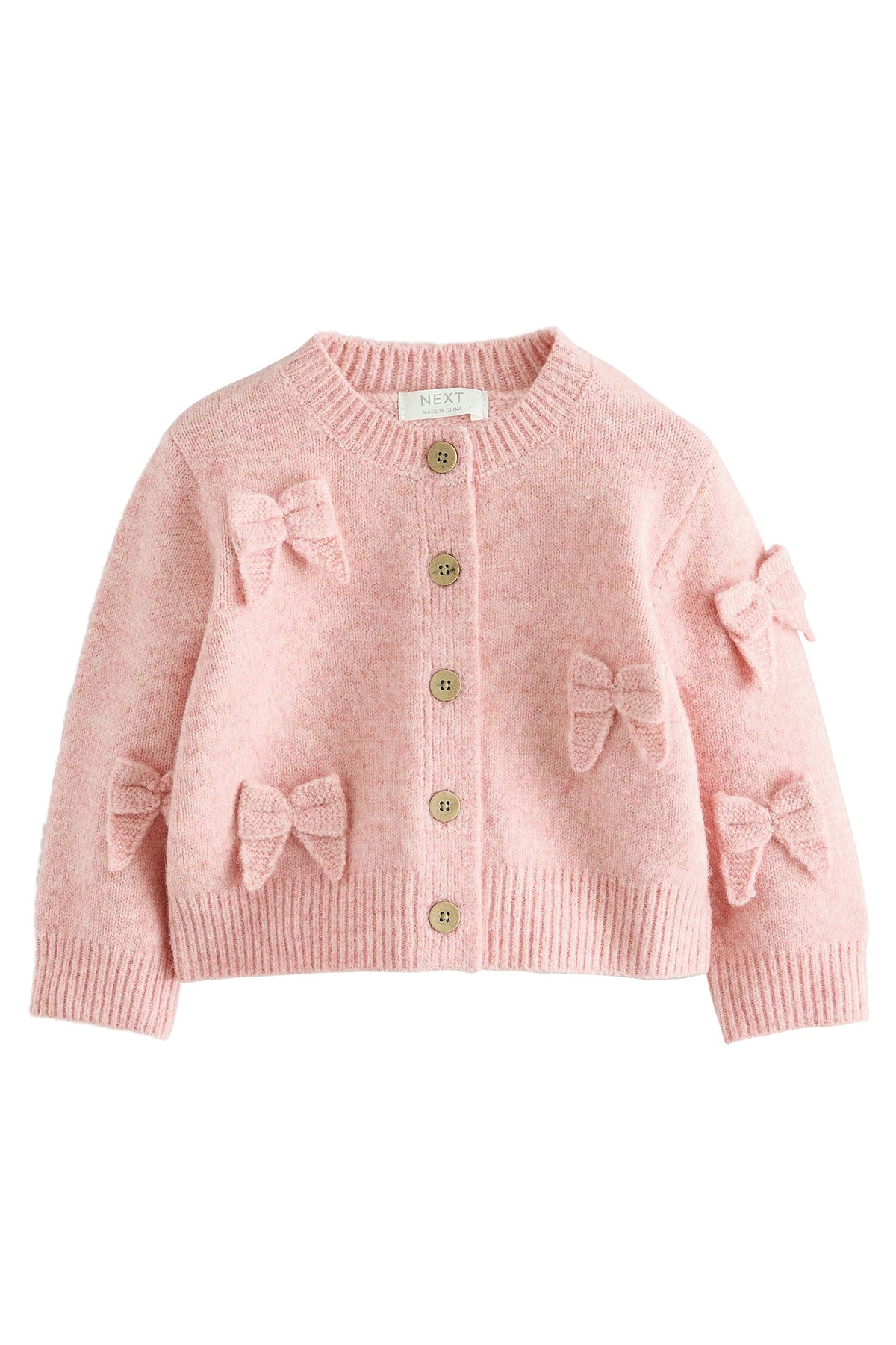 Cardigan cu funde brodate – roz, fete, 3-6 luni - 6-7 ani, NEXT - imagine 13