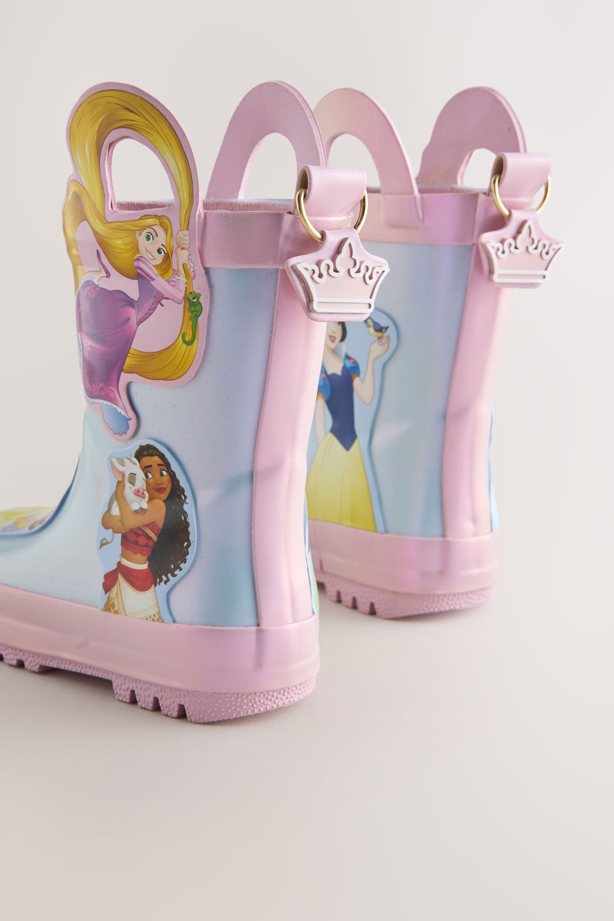Cizme de cauciuc cu mânere Disney Princess – albastru/roz, fete, UE 19 - UE 30.5, NEXT - imagine 2