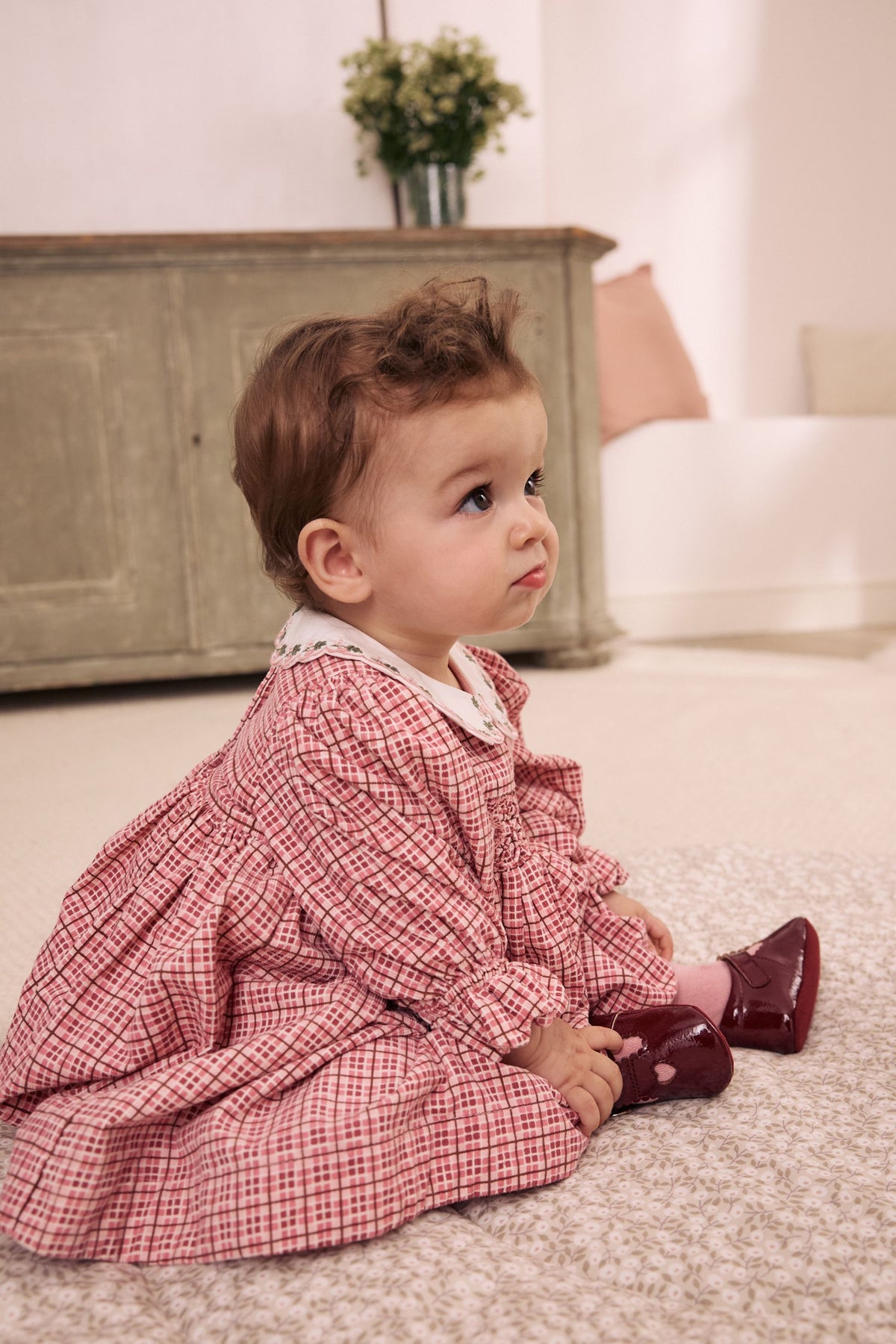 Burgundy Red Baby T-Bar Shoes - Red, Girls, 0-3 Mths - 12-18 Mths, NEXT - imagine 7