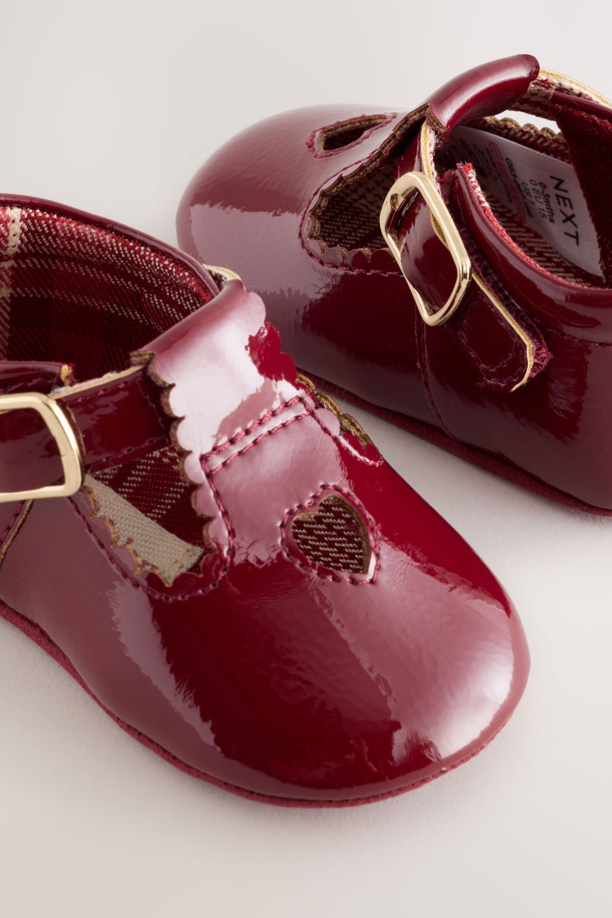 Burgundy Red Baby T-Bar Shoes - Red, Girls, 0-3 Mths - 12-18 Mths, NEXT - imagine 4