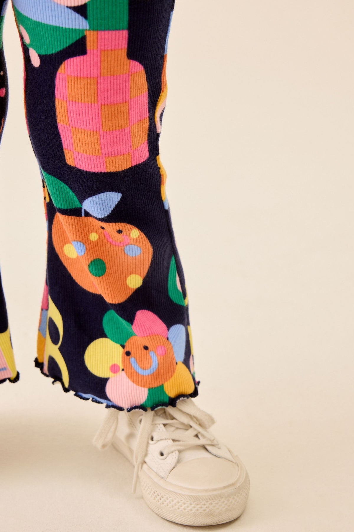 Colanți evazați din tricot cu nervuri – bleumarin, fete, 3-6 luni - 5-6 ani, NEXT - imagine 3