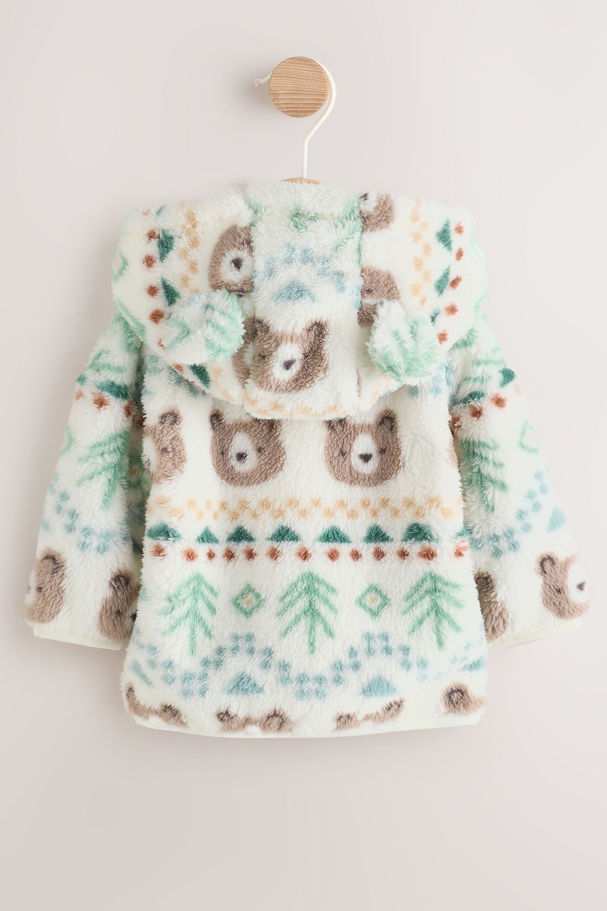 Jachetă din fleece cu model Fair Isle și fermoar, pentru bebeluși – verde, nou-născuți, mărime inițială - 1,5-2 ani, NEXT - imagine 5