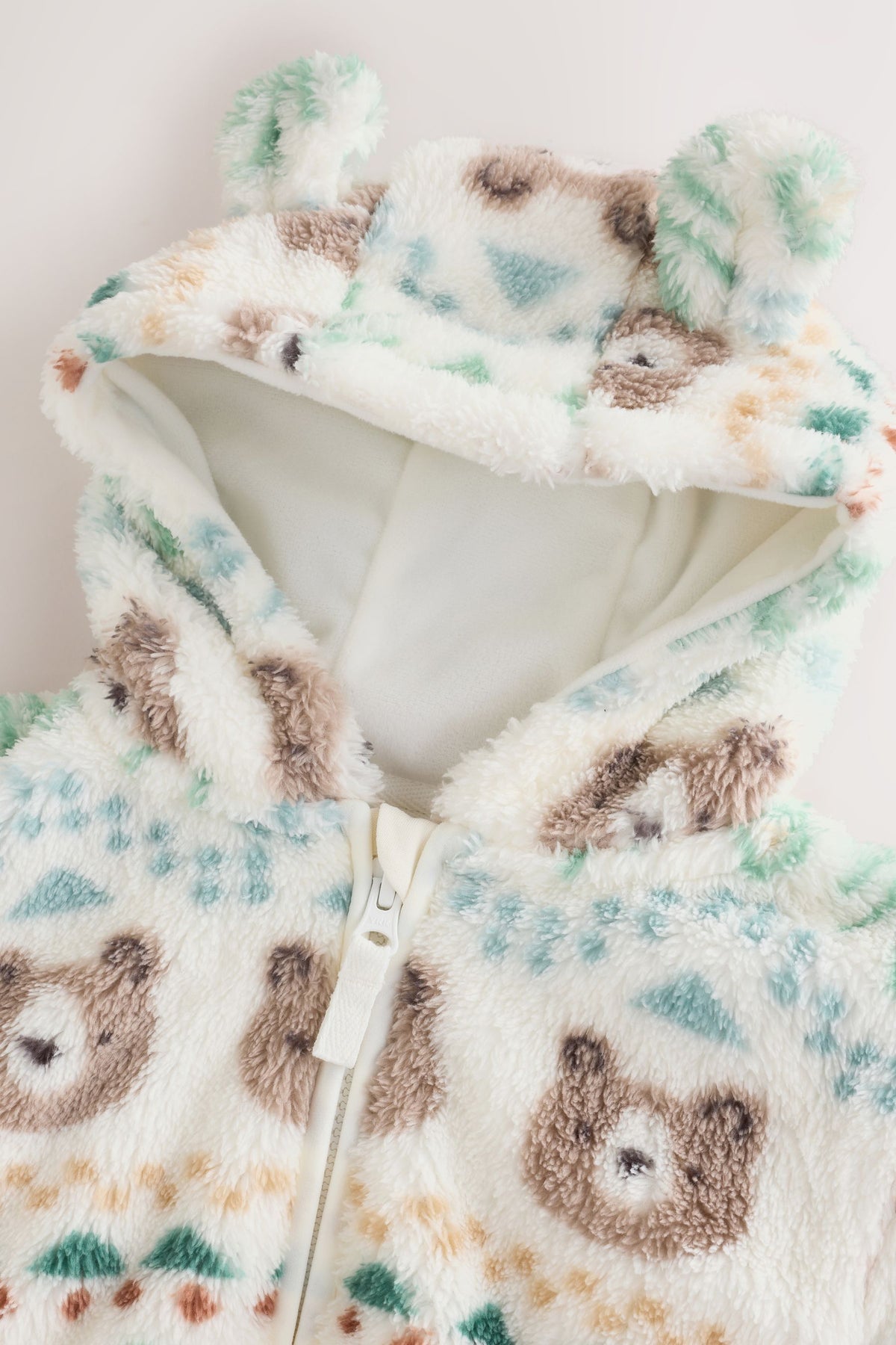 Jachetă din fleece cu model Fair Isle și fermoar, pentru bebeluși – verde, nou-născuți, mărime inițială - 1,5-2 ani, NEXT - imagine 7