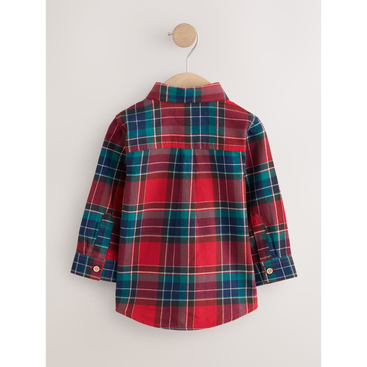 Cămașă în carouri tartan cu mânecă lungă – roșu, băieți, 3-6 luni - 9-10 ani, NEXT - imagine 4