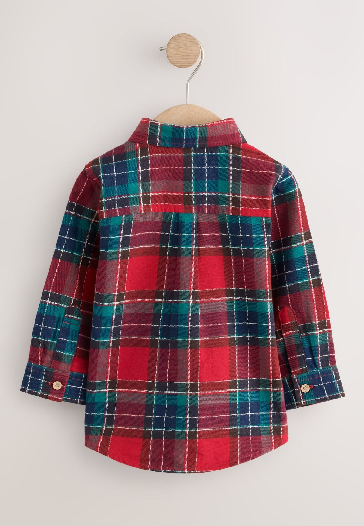 Cămașă în carouri tartan cu mânecă lungă – roșu, băieți, 3-6 luni - 9-10 ani, NEXT - imagine 5